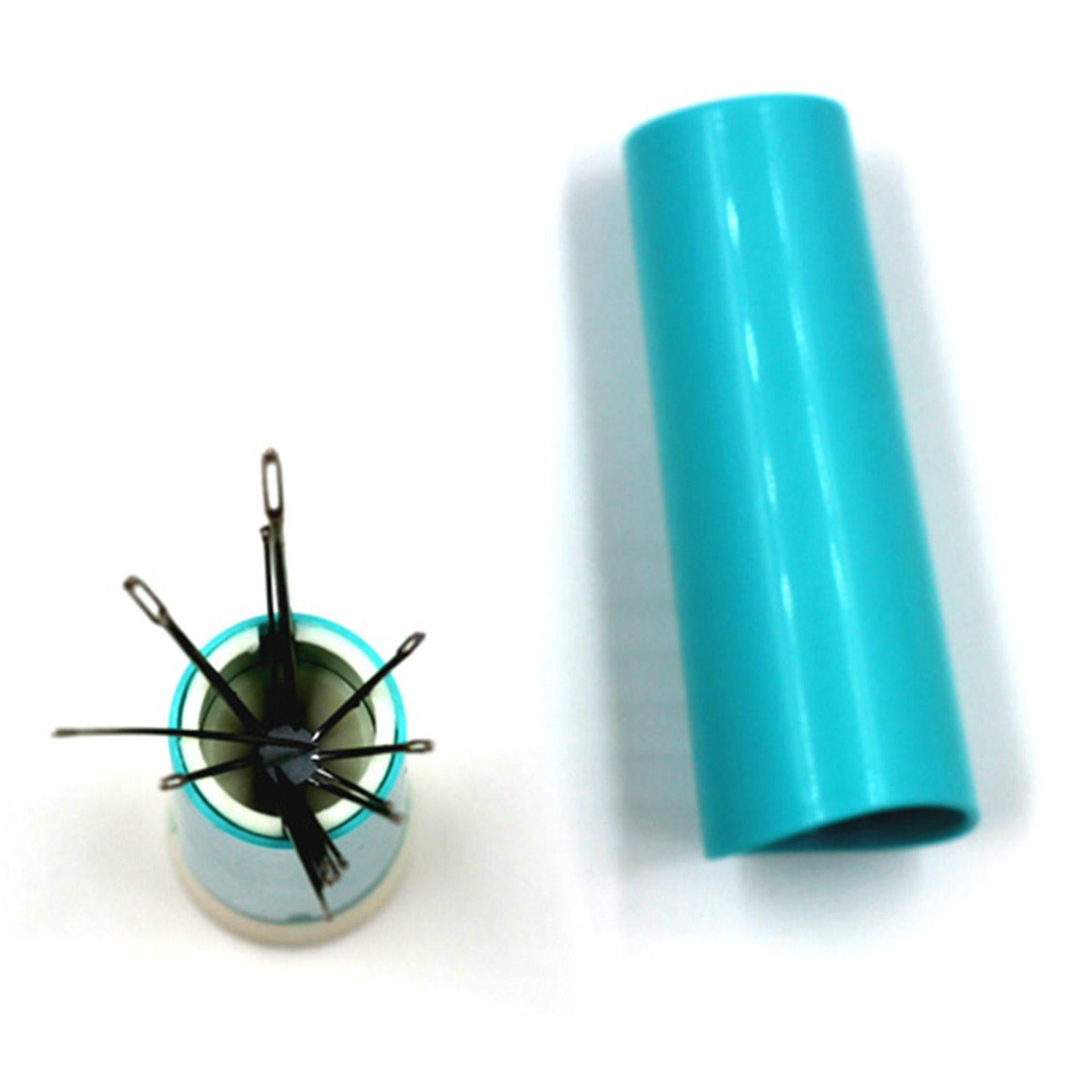 Sewing Lipstick Needles Storage Case Plastic Sewing Tools Needle Organiser Blue