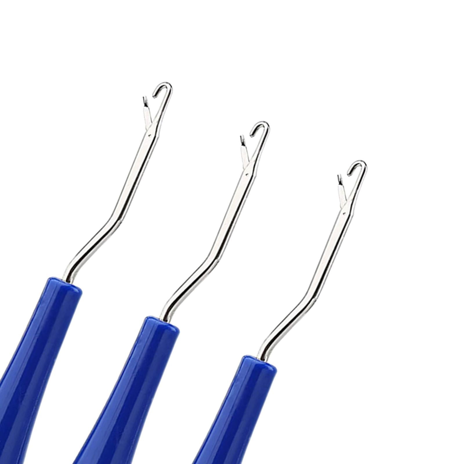 3Pcs Crochet Hook Plastic Handles Knitting Needles Yarn Sewing Needlecraft