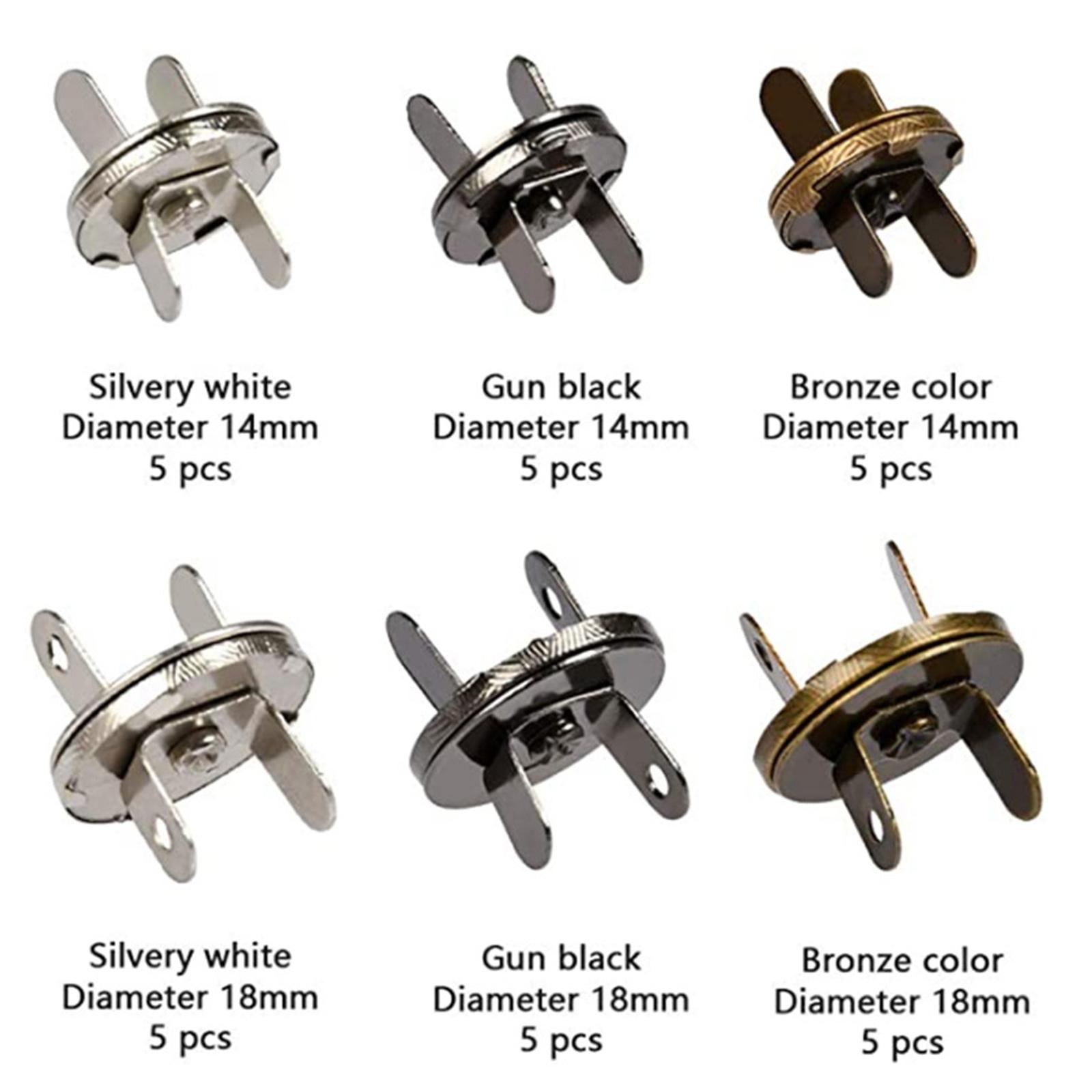 30pcs Magnetic Buttons Purse Clasp Snap Fastener Wallet Handbag Craft Button