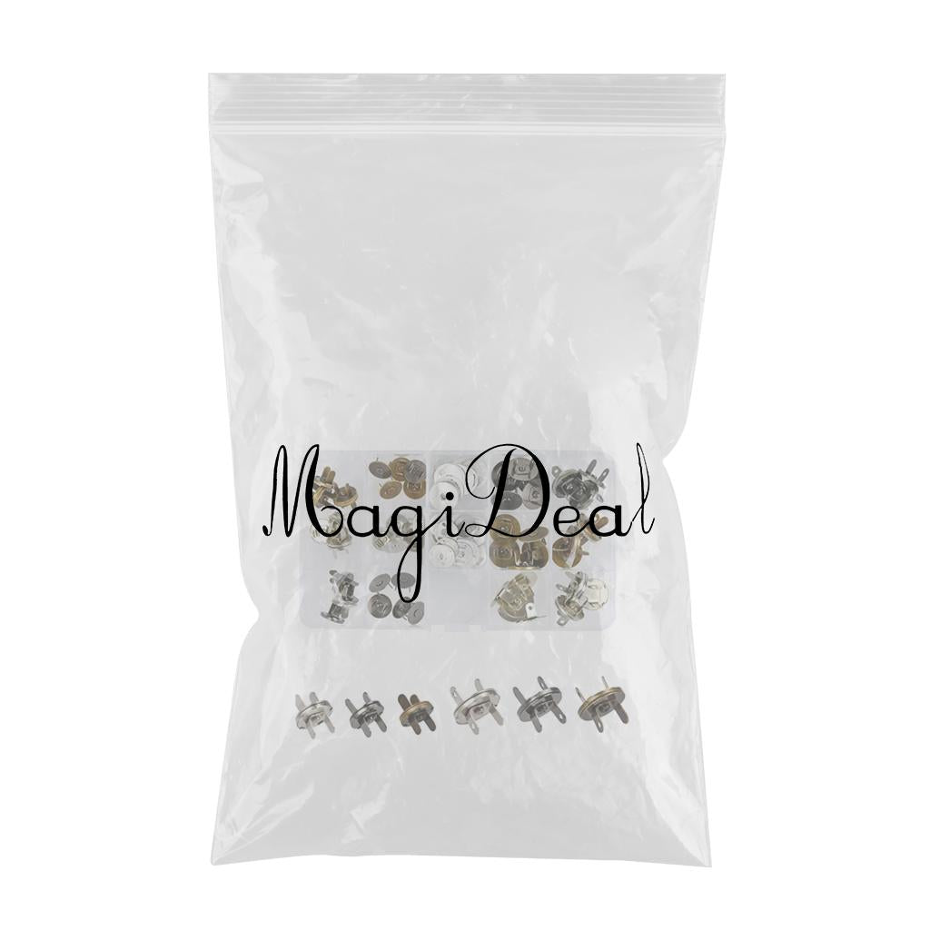 30pcs Magnetic Buttons Purse Clasp Snap Fastener Wallet Handbag Craft Button