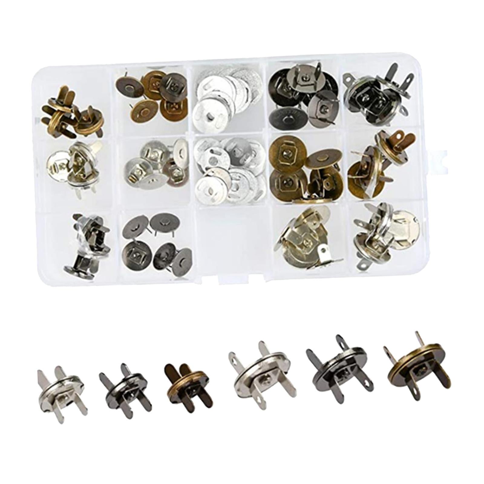 30pcs Magnetic Buttons Purse Clasp Snap Fastener Wallet Handbag Craft Button