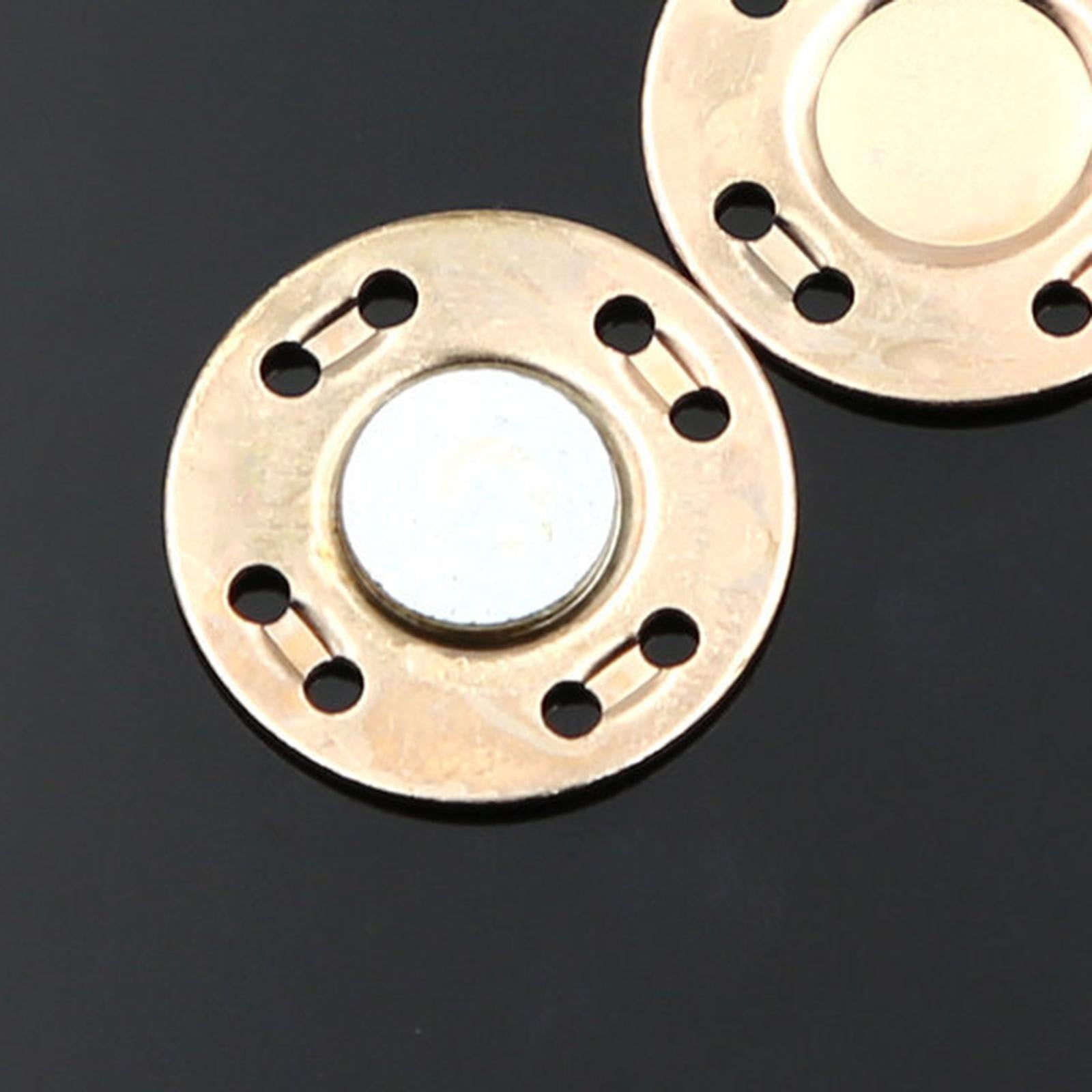 20Pairs Magnetic Button Clasps Snaps Sewing Coats Closure DIY Craft Gold