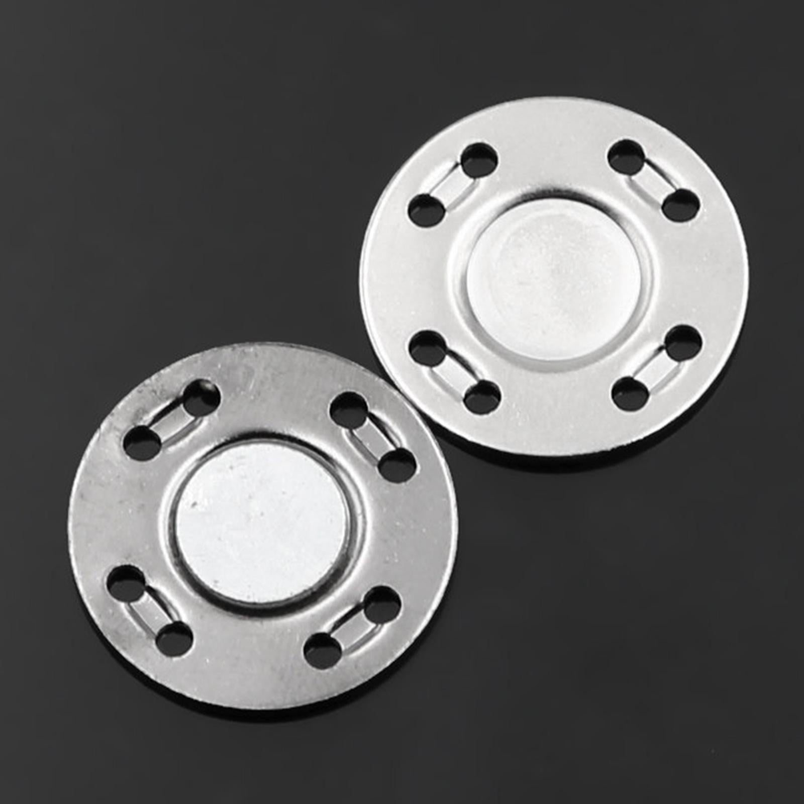 20Pairs Magnetic Button Clasps Snaps Sewing Coats Closure DIY Craft Silver