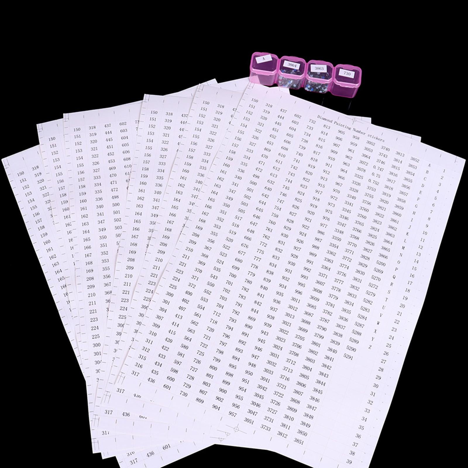 DMC Floss Number Stickers Color Classification Labels Letters Stitch Tool