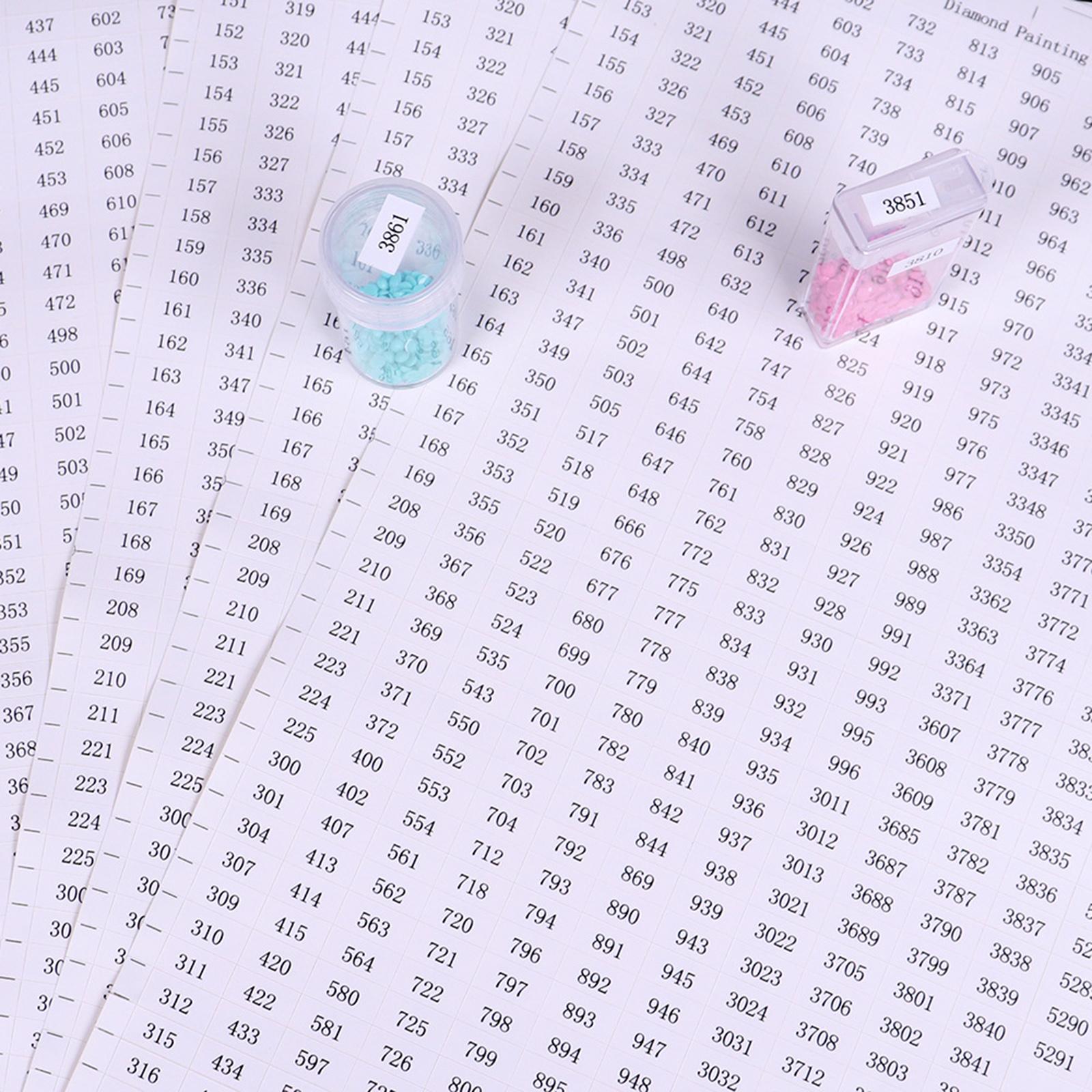 DMC Floss Number Stickers Color Classification Labels Letters Stitch Tool