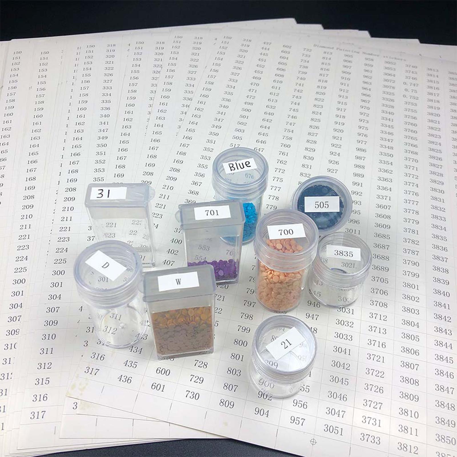 DMC Floss Number Stickers Color Classification Labels Letters Stitch Tool