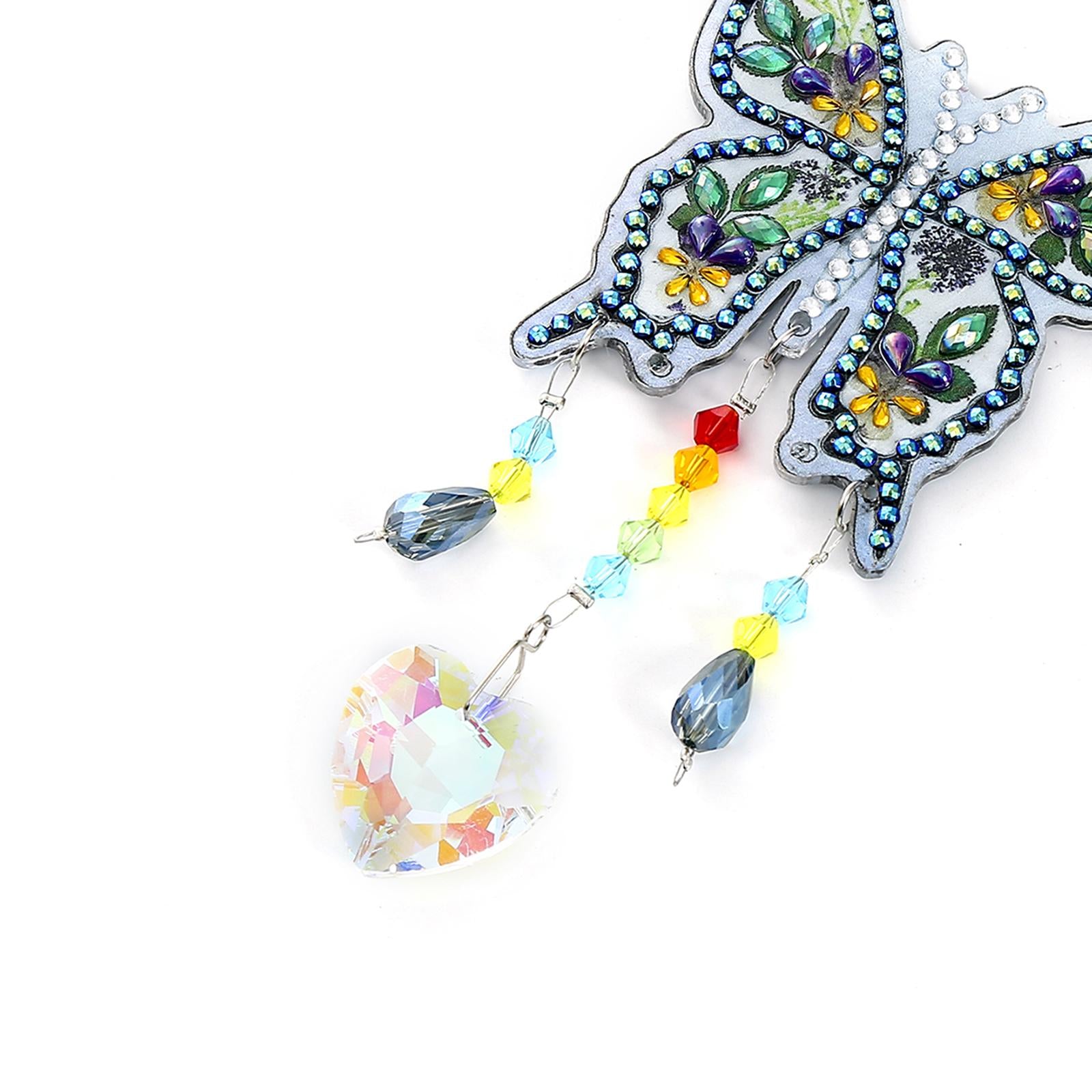 5D Diamond Wind Chimes Making Kit for Adults Kid Embroidery Hanging Room DIY 8.5x8cm