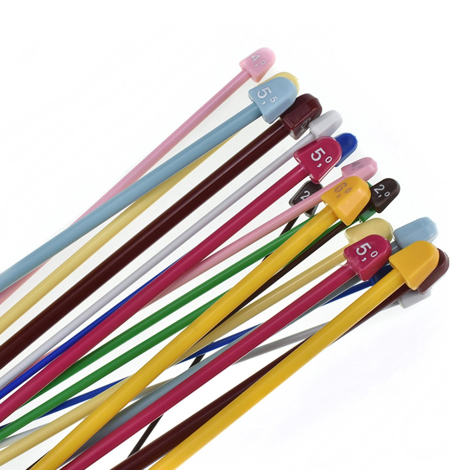 20x Knitting Needles Set Single Pointed Weaving Tool Soft Grip for DIY Socks