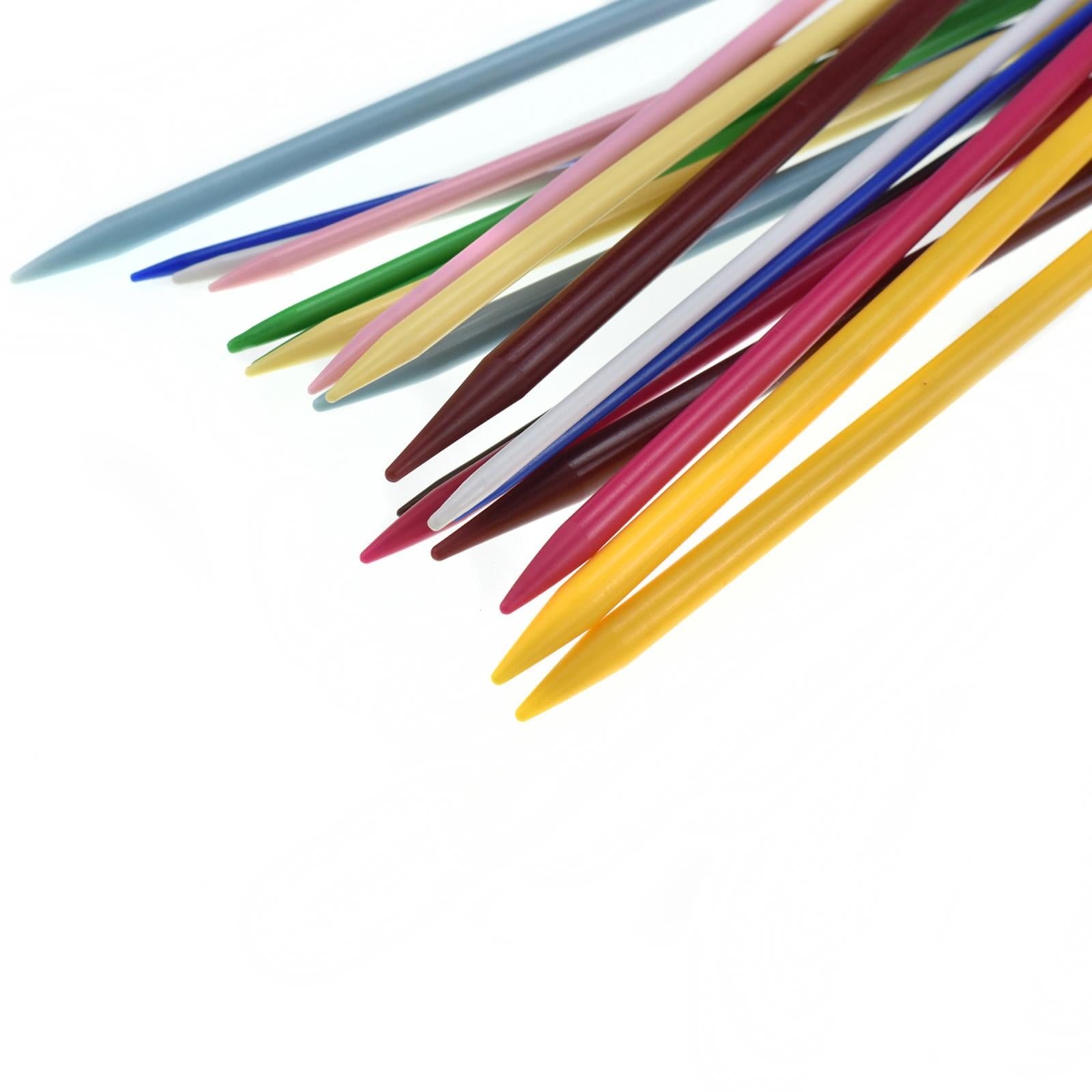 20x Knitting Needles Set Single Pointed Weaving Tool Soft Grip for DIY Socks