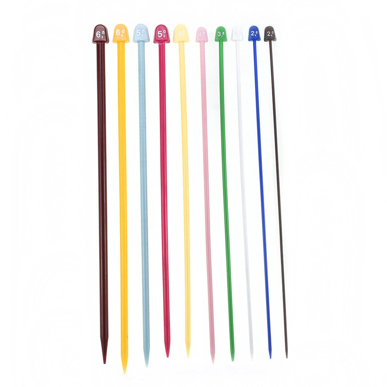 20x Knitting Needles Set Single Pointed Weaving Tool Soft Grip for DIY Socks