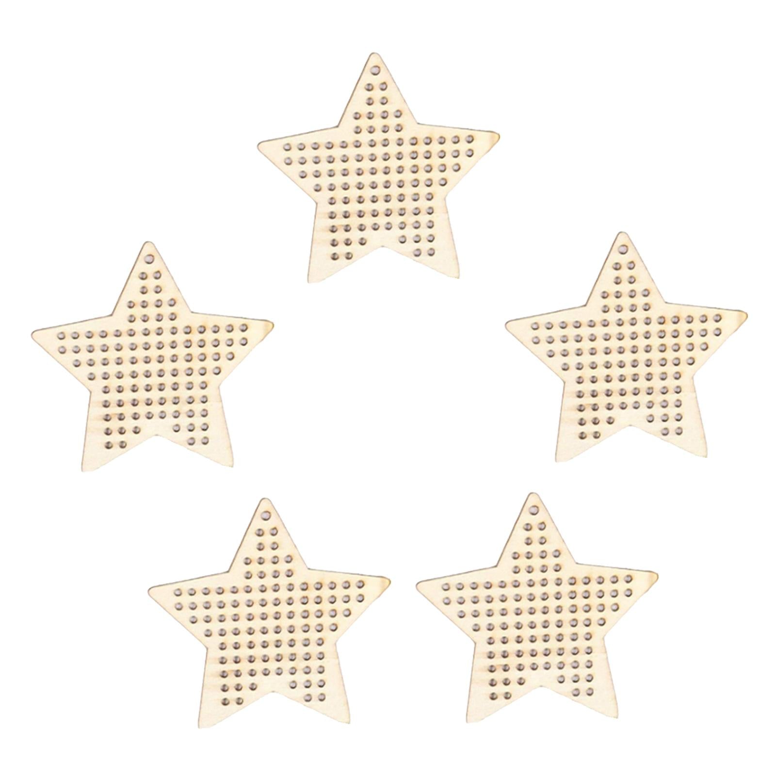 5Pcs Cross Stitch Pendant Blank for DIY Counted Embroidery Beignner Supplies