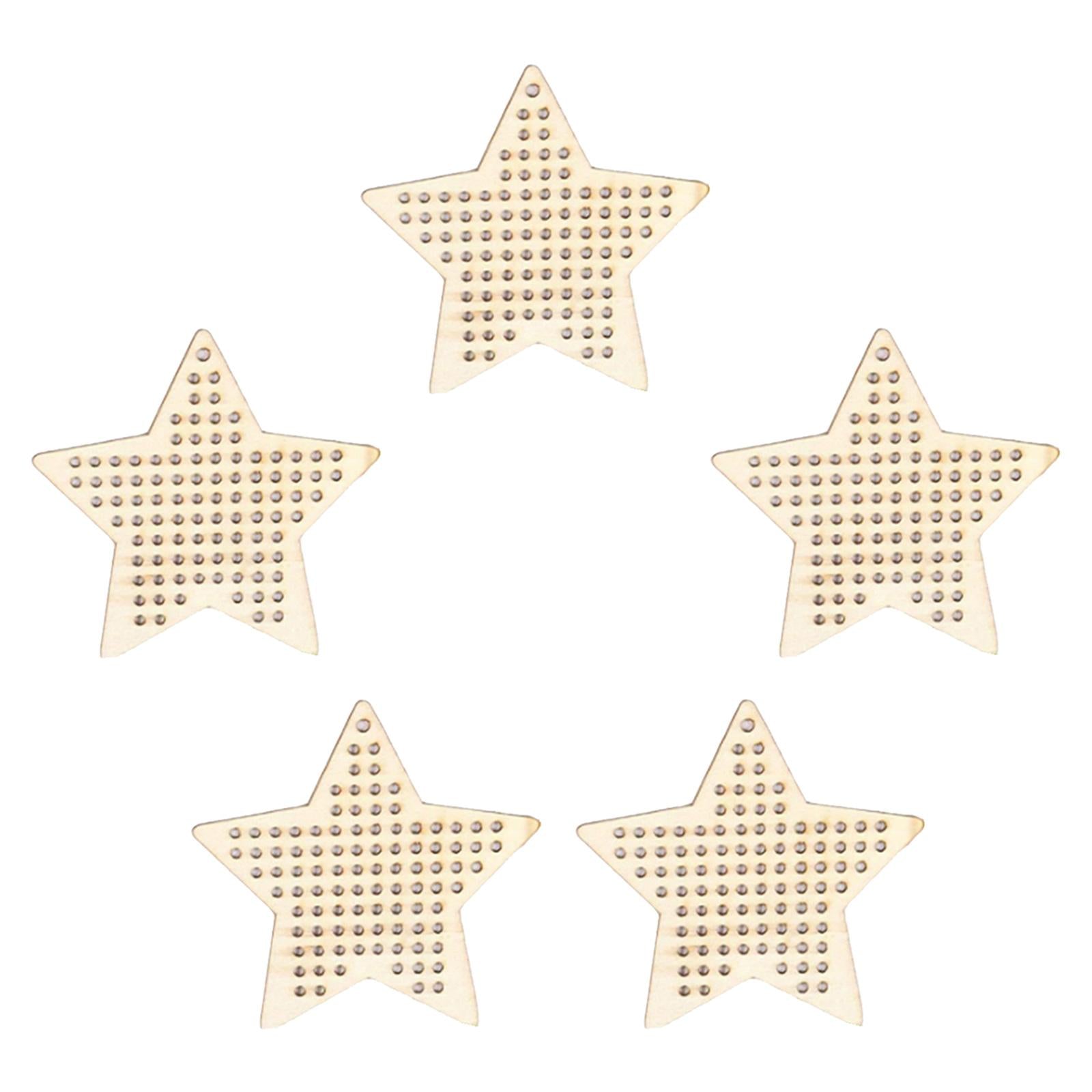 5Pcs Cross Stitch Pendant Blank for DIY Counted Embroidery Beignner Supplies