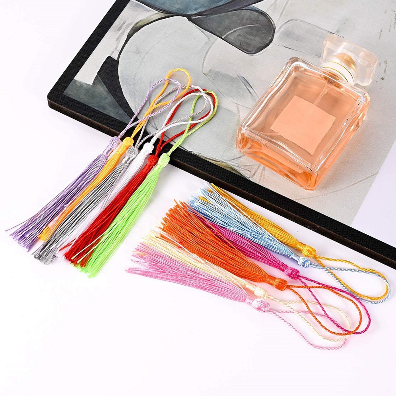 120x 30 Colors Tassel Pendant for DIY Keychain Earrings Crafts Accessories