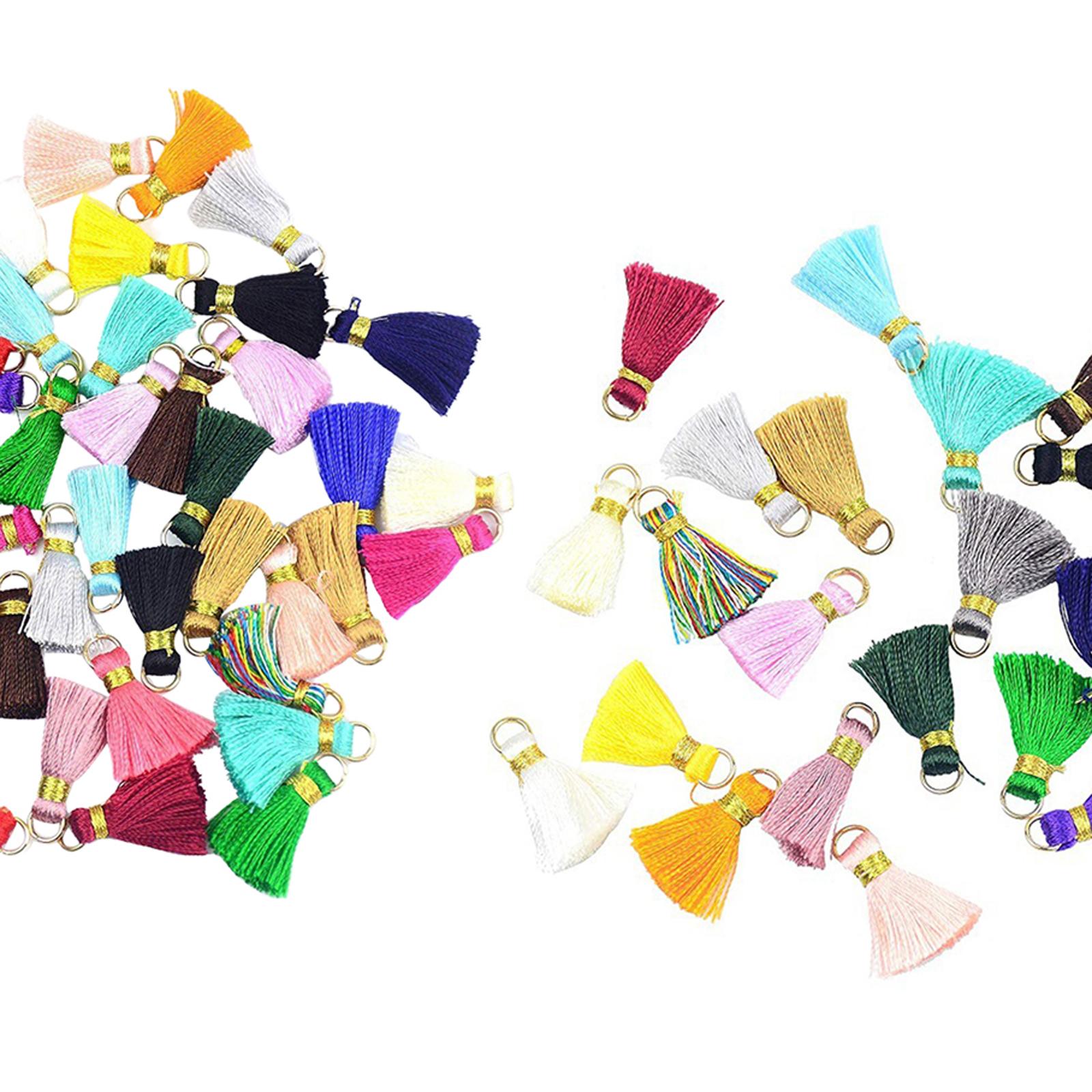 Metal Tassel Charm Pendants Bulk Mixed Color Key Chains Tassel for DIY Woman