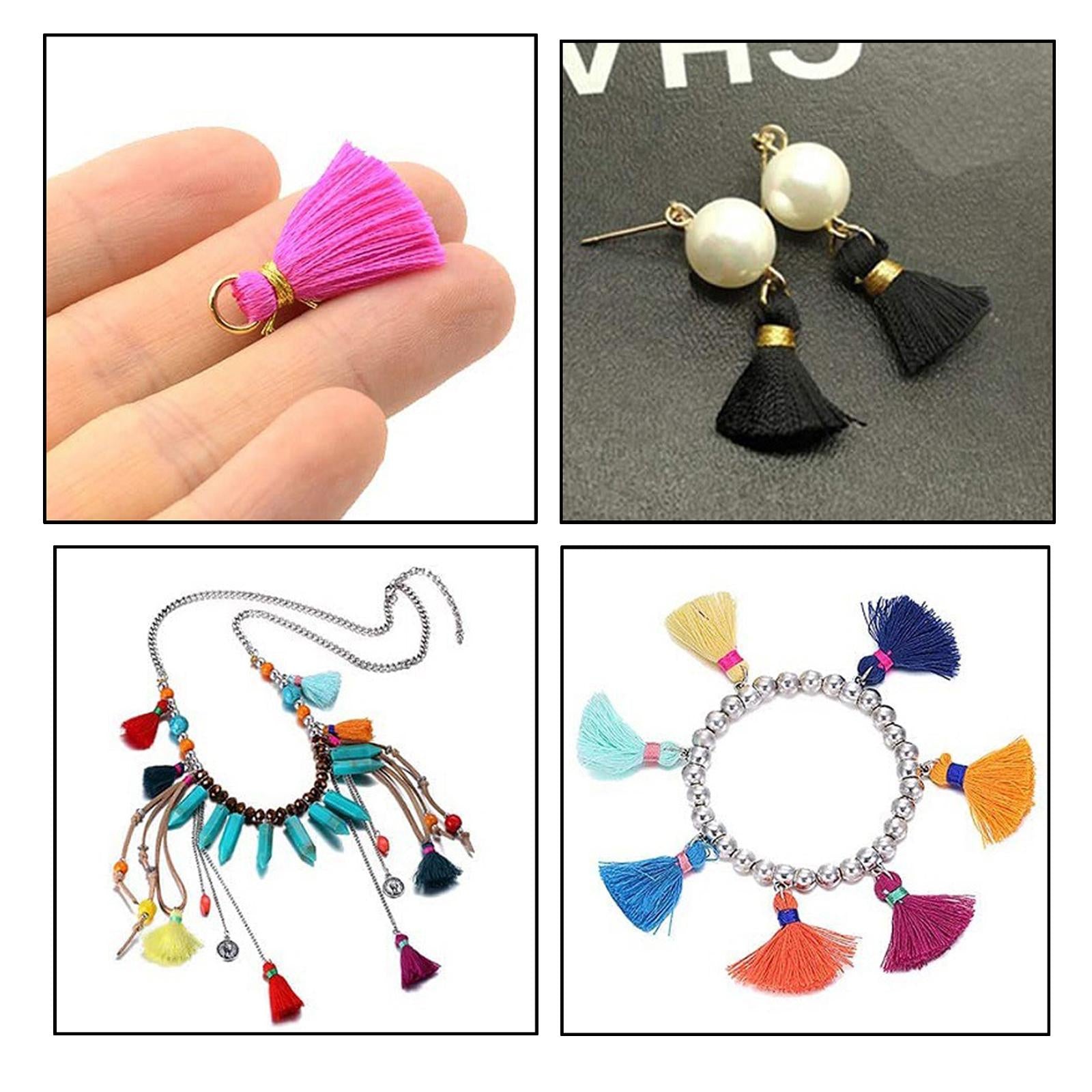 Metal Tassel Charm Pendants Bulk Mixed Color Key Chains Tassel for DIY Woman