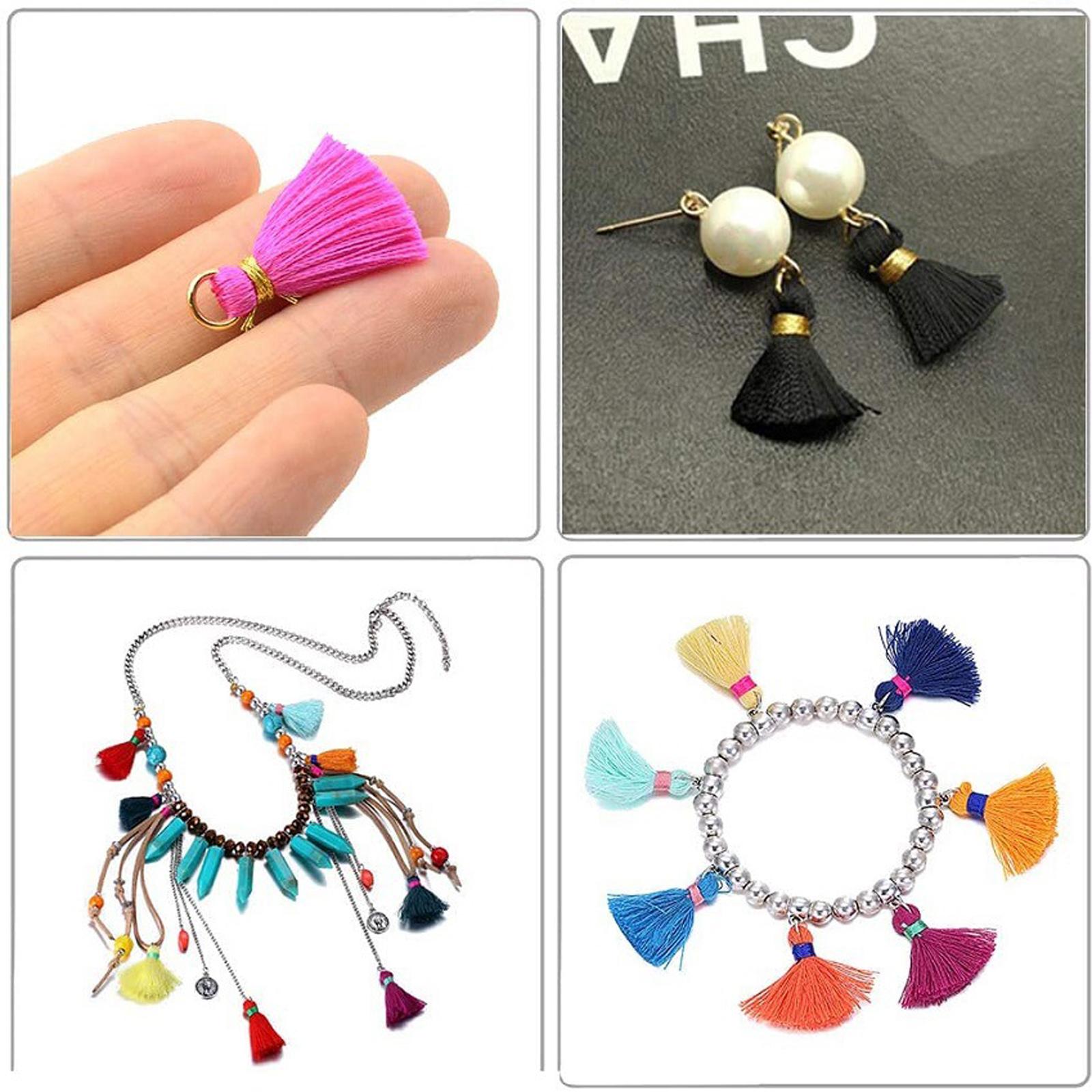 Metal Tassel Charm Pendants Bulk Mixed Color Key Chains Tassel for DIY Woman