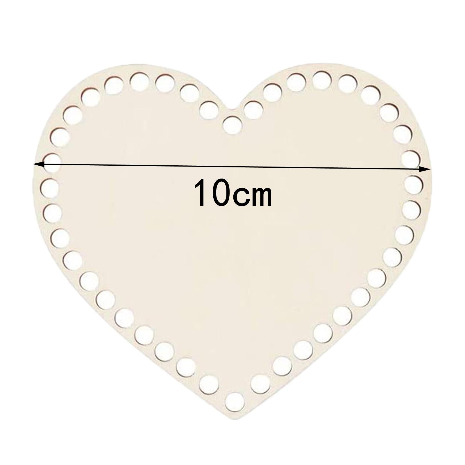 Heart Wood Knitting Bags Basket Bottom Pad Insert Handbag Crocheting Cushion 10cm