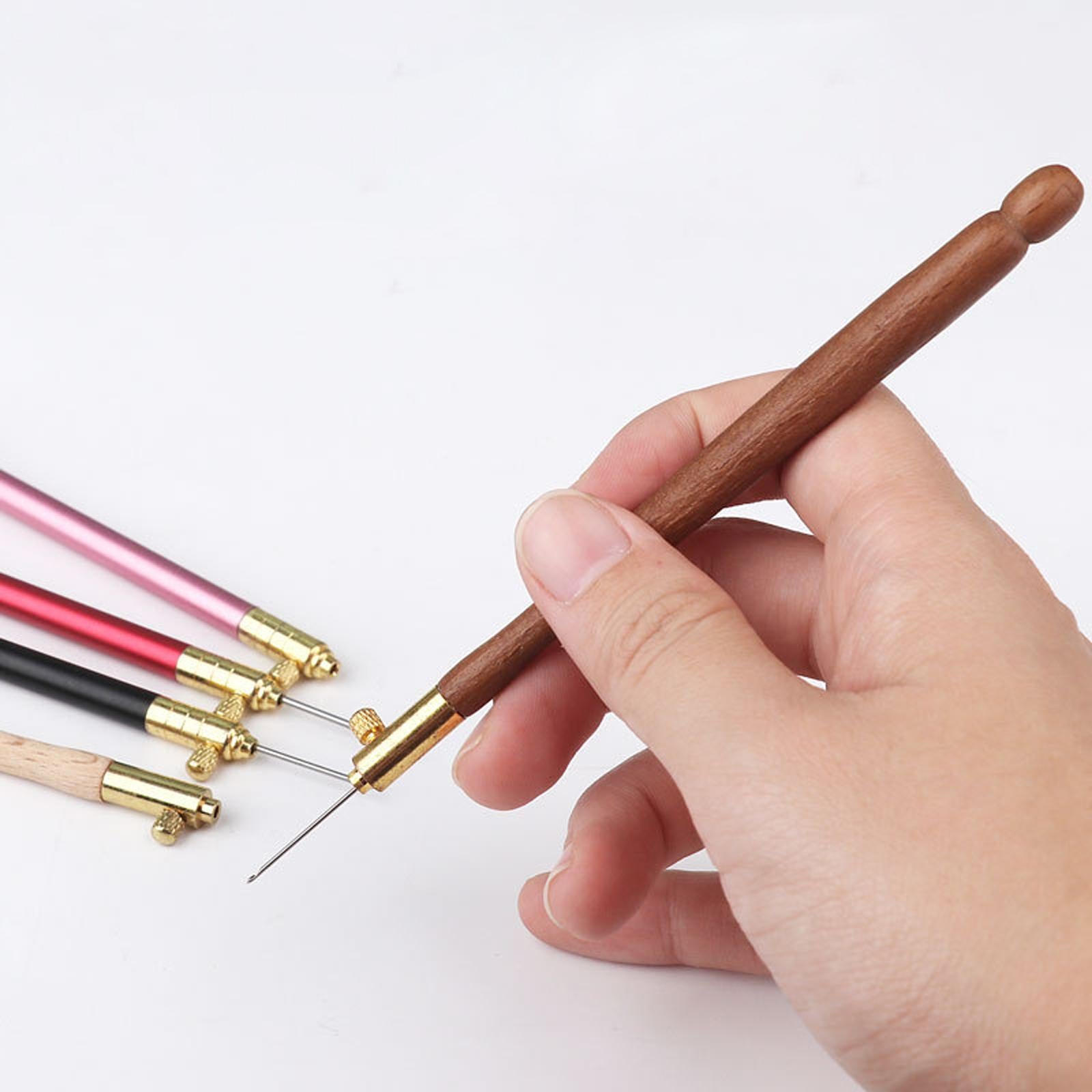 Embroidery Crochet Hook French Crochet Needle DIY Tools Kit Sewing Red