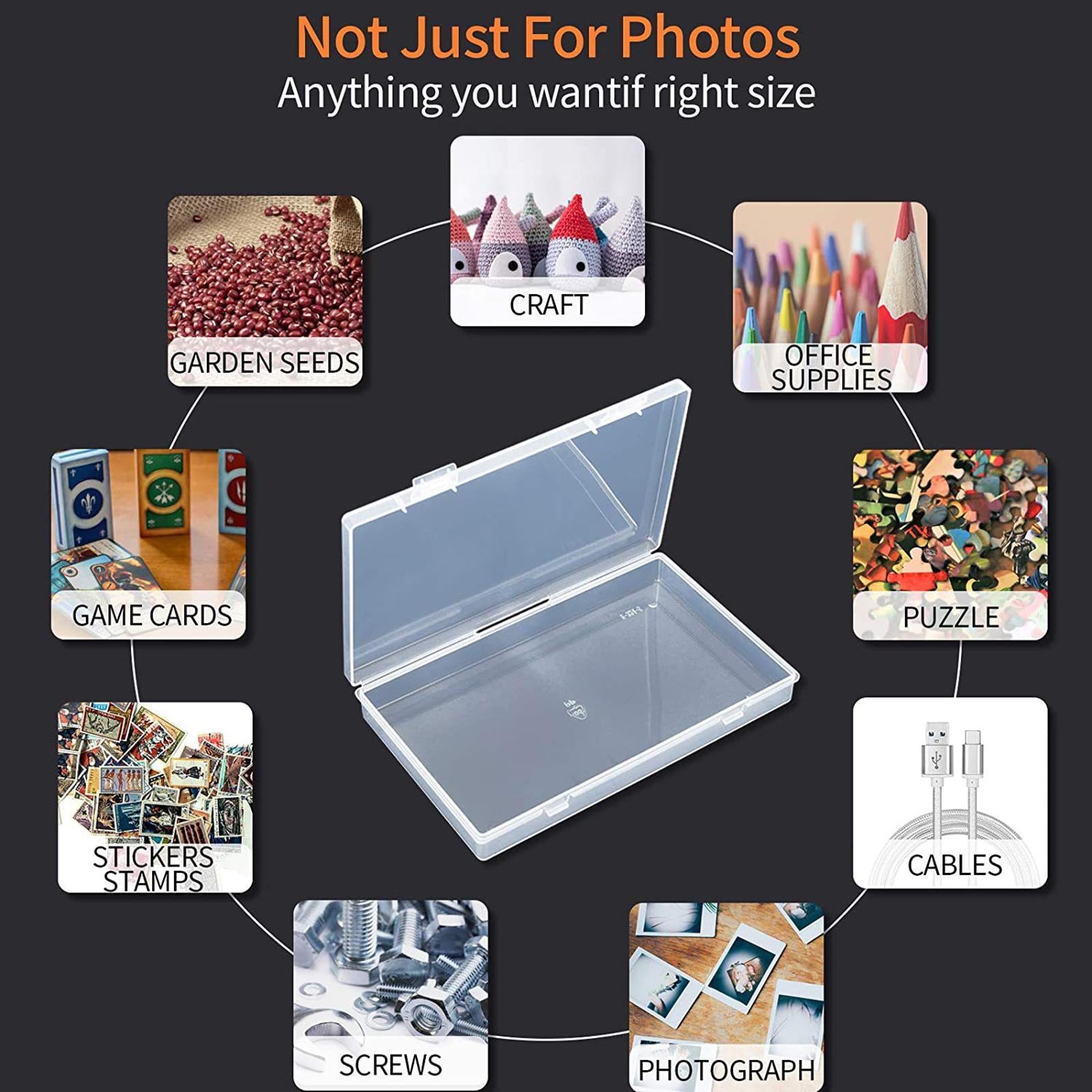 Photo Case 4 x 6 Inch Photo Box Storage 18 Inner Photo Keeper Organizer Case