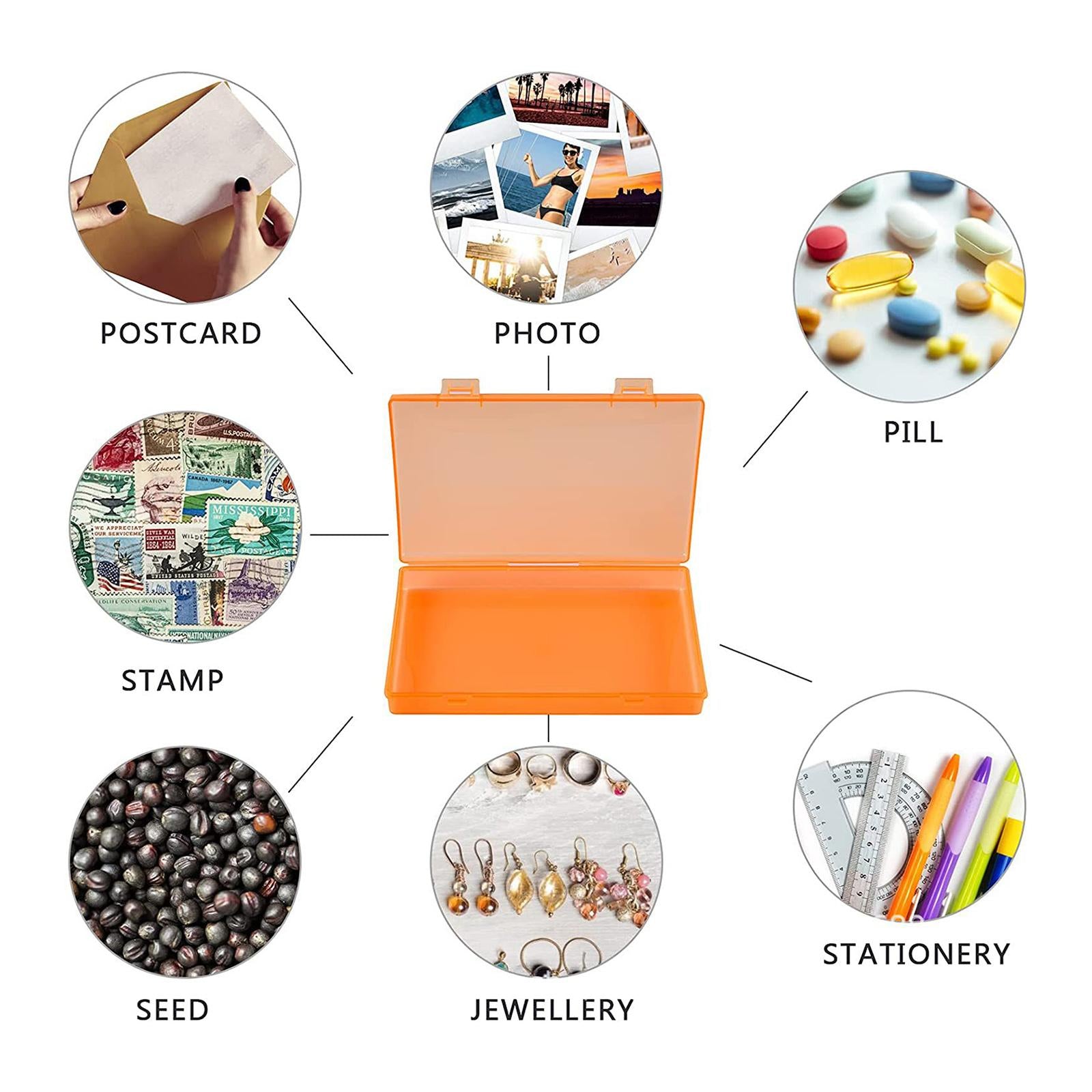 Photo Case 4 x 6 Inch Photo Box Storage 18 Inner Photo Keeper Organizer Case