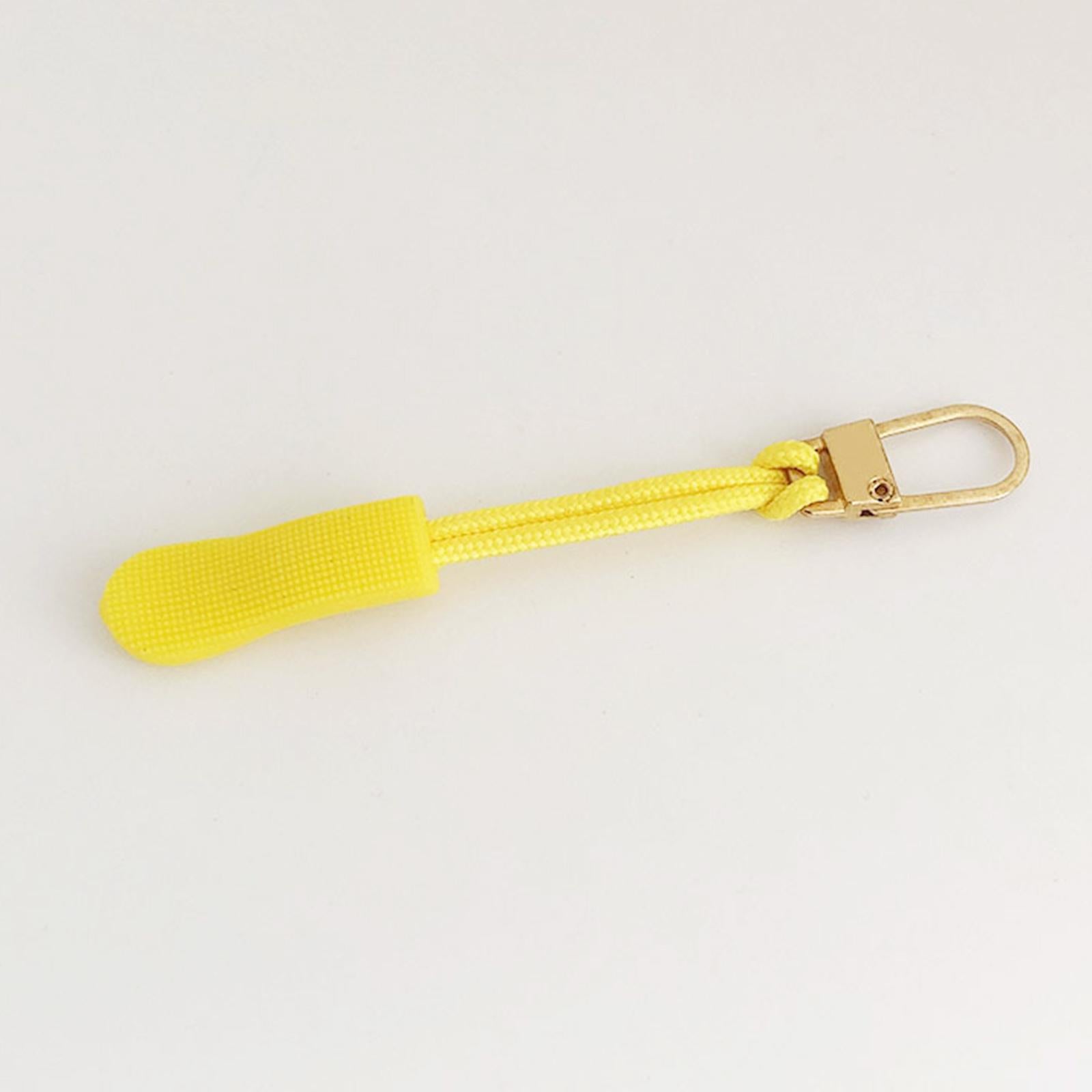 12 Pieces Zipper Pulls Durable Cord Extension for Luggage Coat Golden
