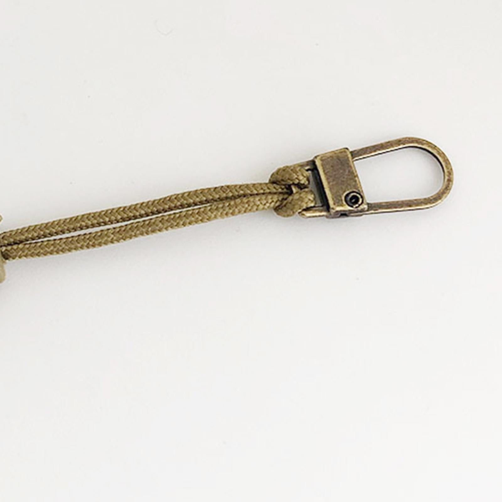 12 Pieces Zipper Pulls Durable Cord Extension for Luggage Coat Bronze