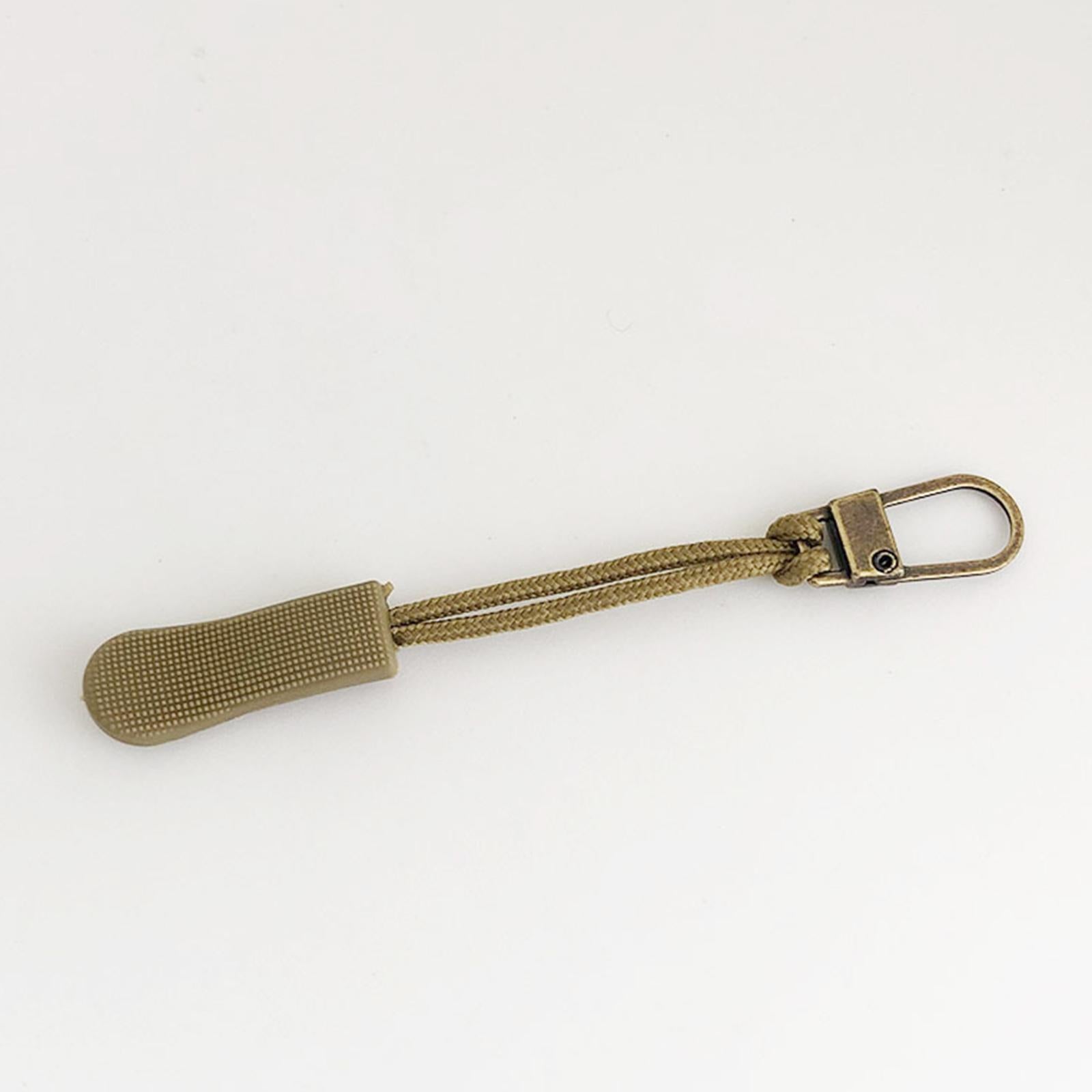 12 Pieces Zipper Pulls Durable Cord Extension for Luggage Coat Bronze