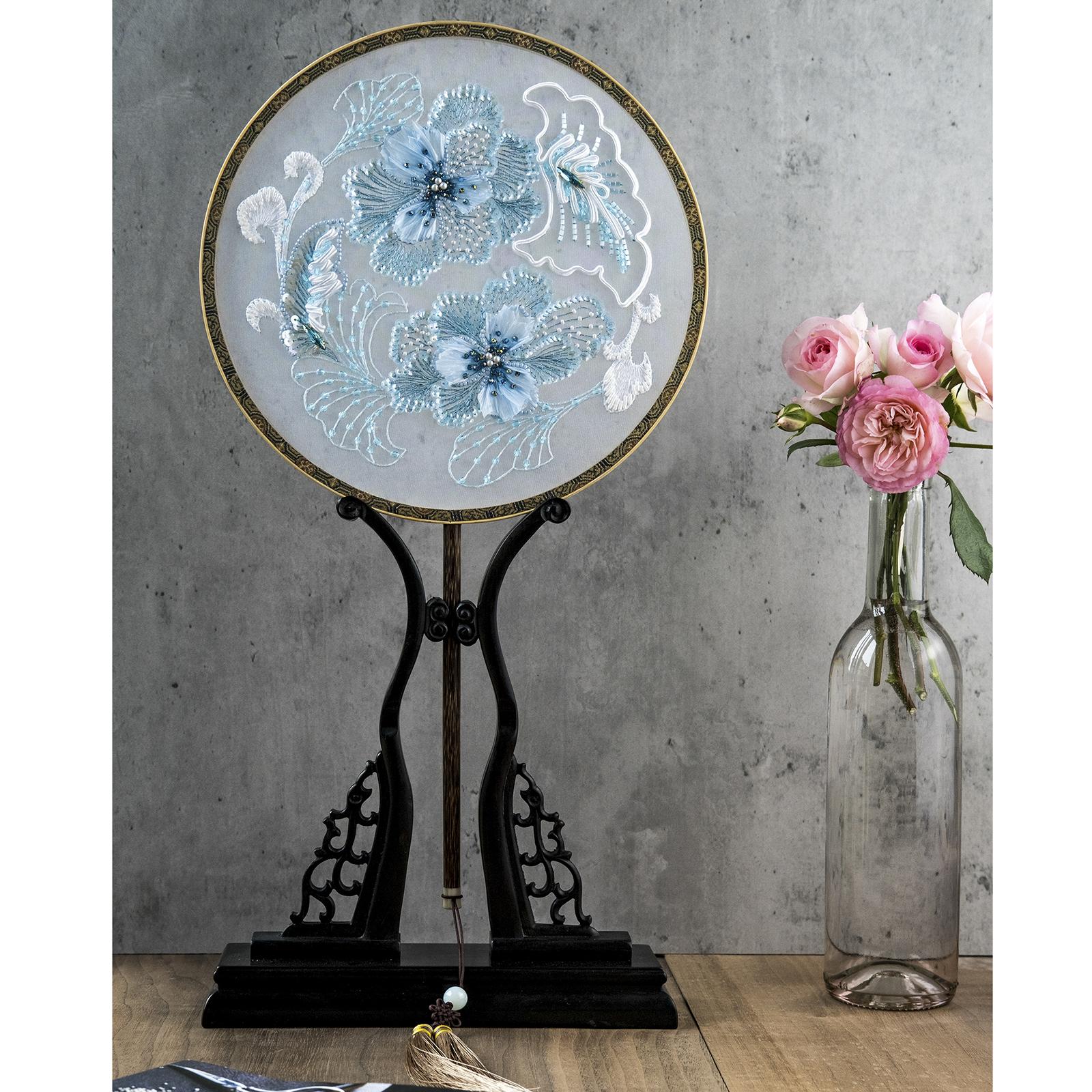 Beading Tray Wooden Loom Kit Yarn Holder for Sewing Jewellery Making Round