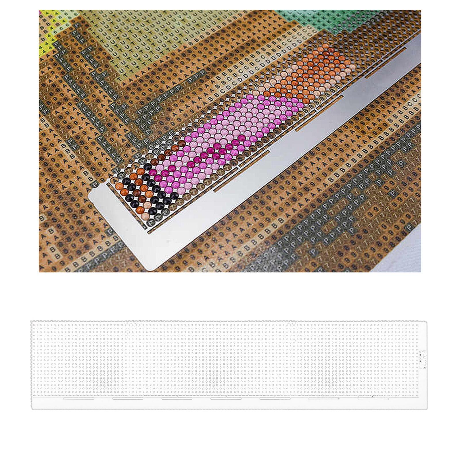 Diamond Painting Ruler Mesh Ruler Blank Grids Drawing Tool 32x7cm 0.3mm