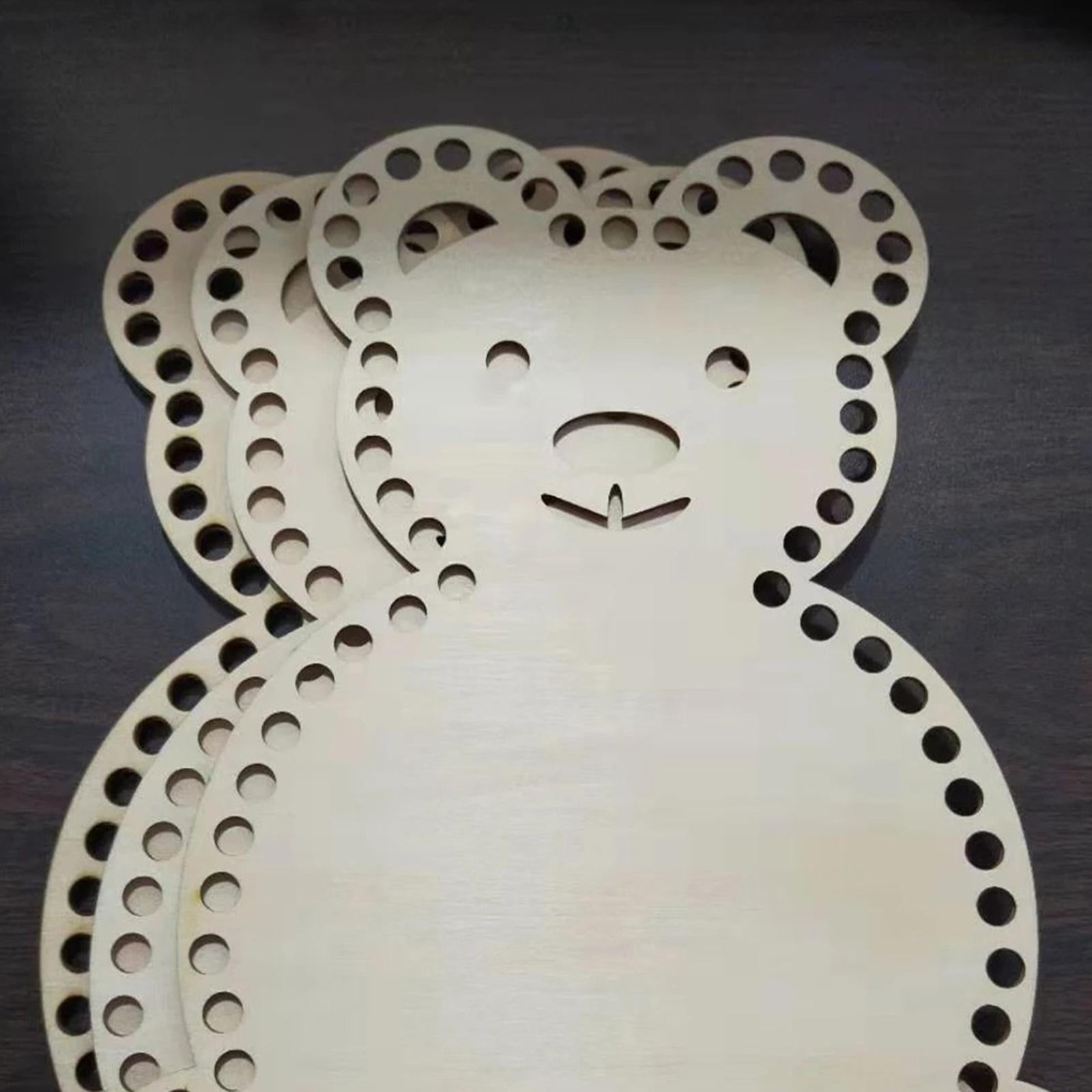 6pcs Wooden Bag Bottom Crochet Base Pad Handbag Crafts Tool DIY