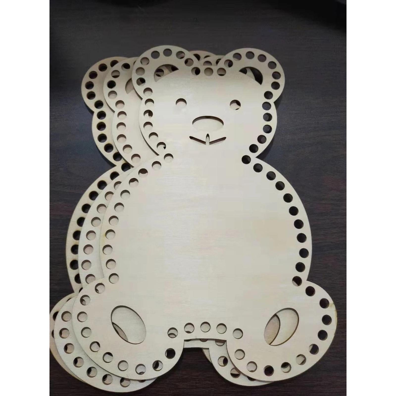 6pcs Wooden Bag Bottom Crochet Base Pad Handbag Crafts Tool DIY