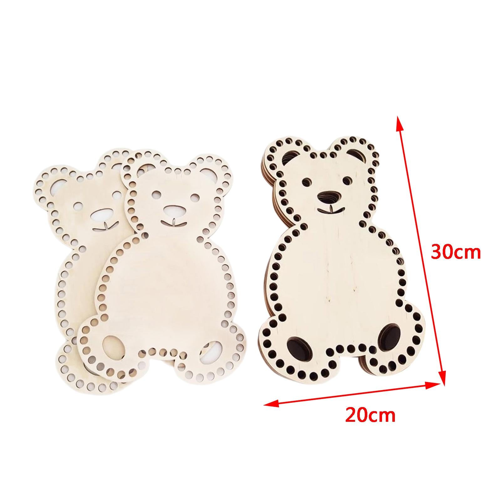 6pcs Wooden Bag Bottom Crochet Base Pad Handbag Crafts Tool DIY