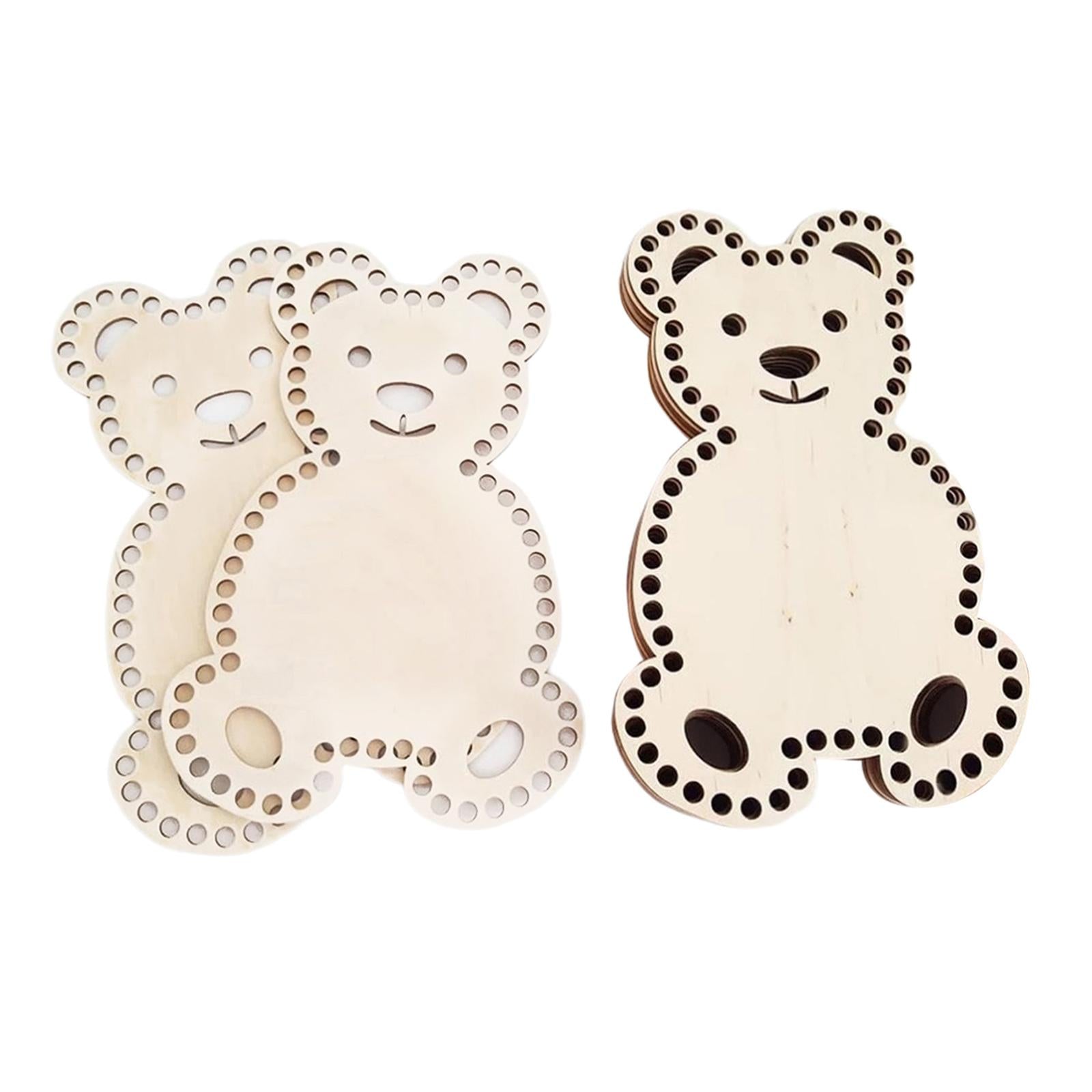 6pcs Wooden Bag Bottom Crochet Base Pad Handbag Crafts Tool DIY