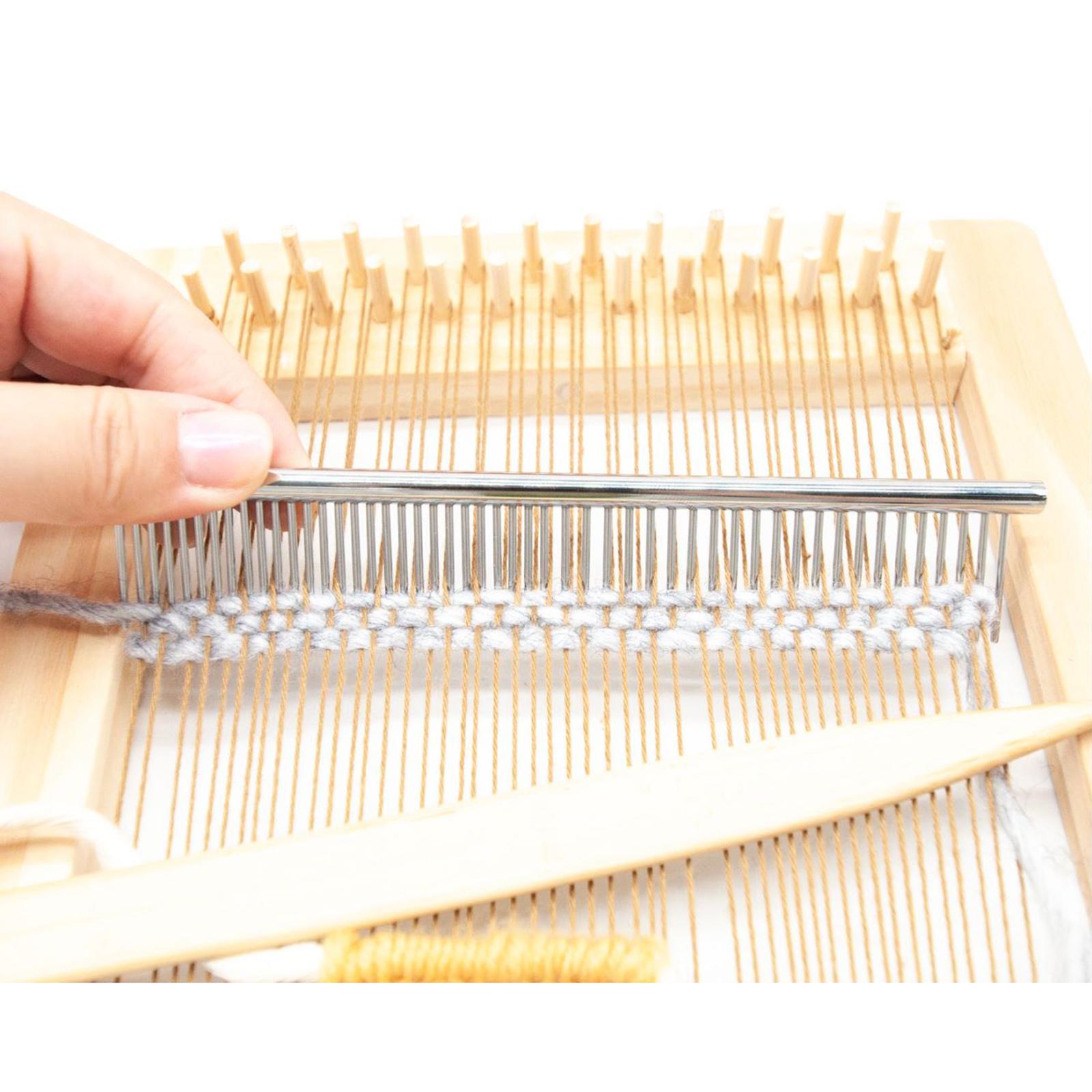Portable Macrame Fringe Comb Anti-static Stainless Steel Knotting Art Brush