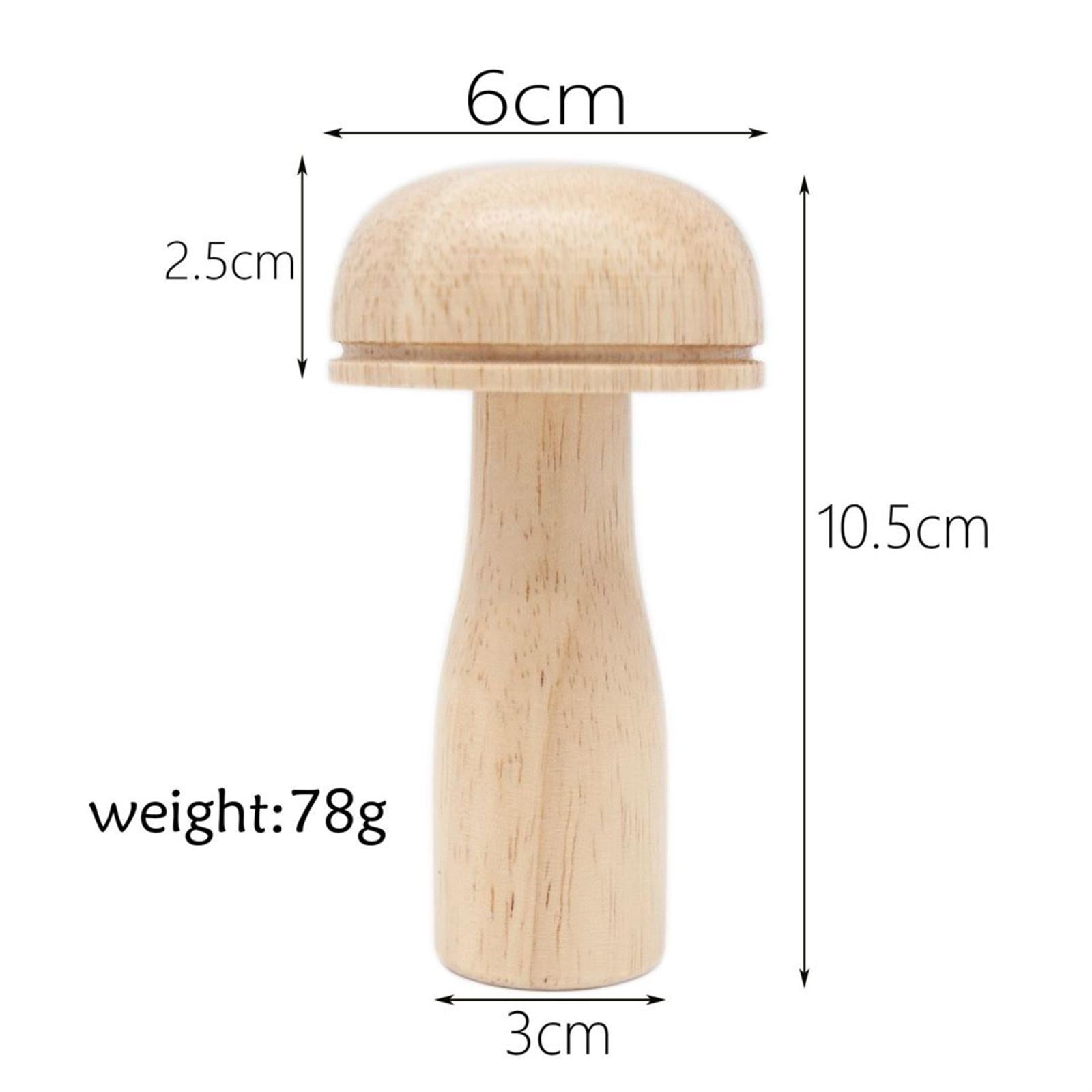 Manual Wooden Sewing Darning Red Mushroom Shape Sewing Tools