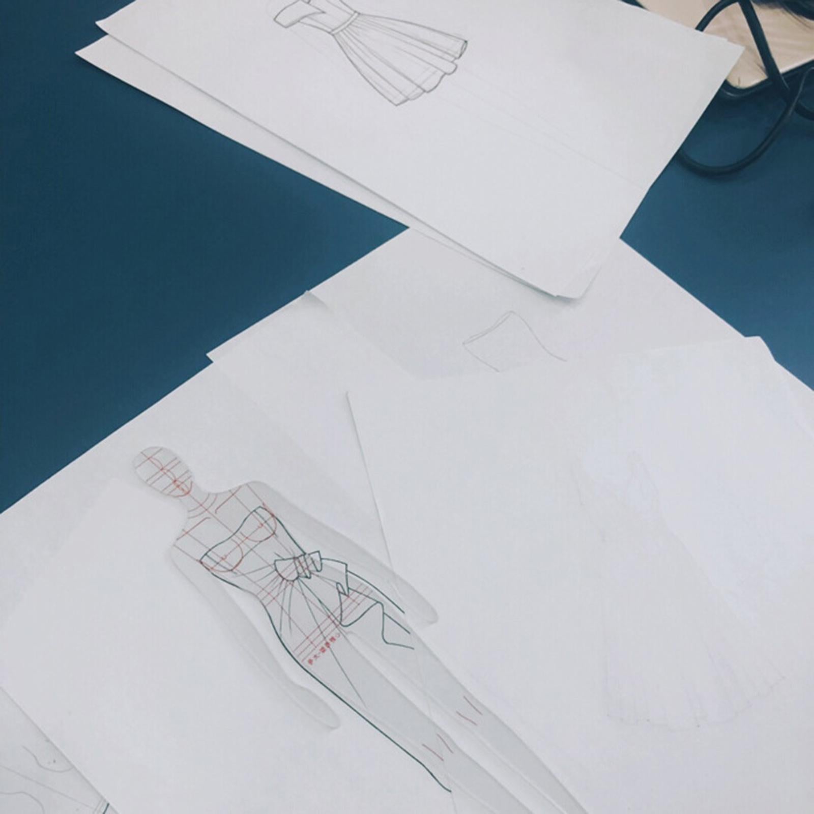 Fashion Drawing Ruler Set Figure Drawing Template for Fashion Design Sketch A