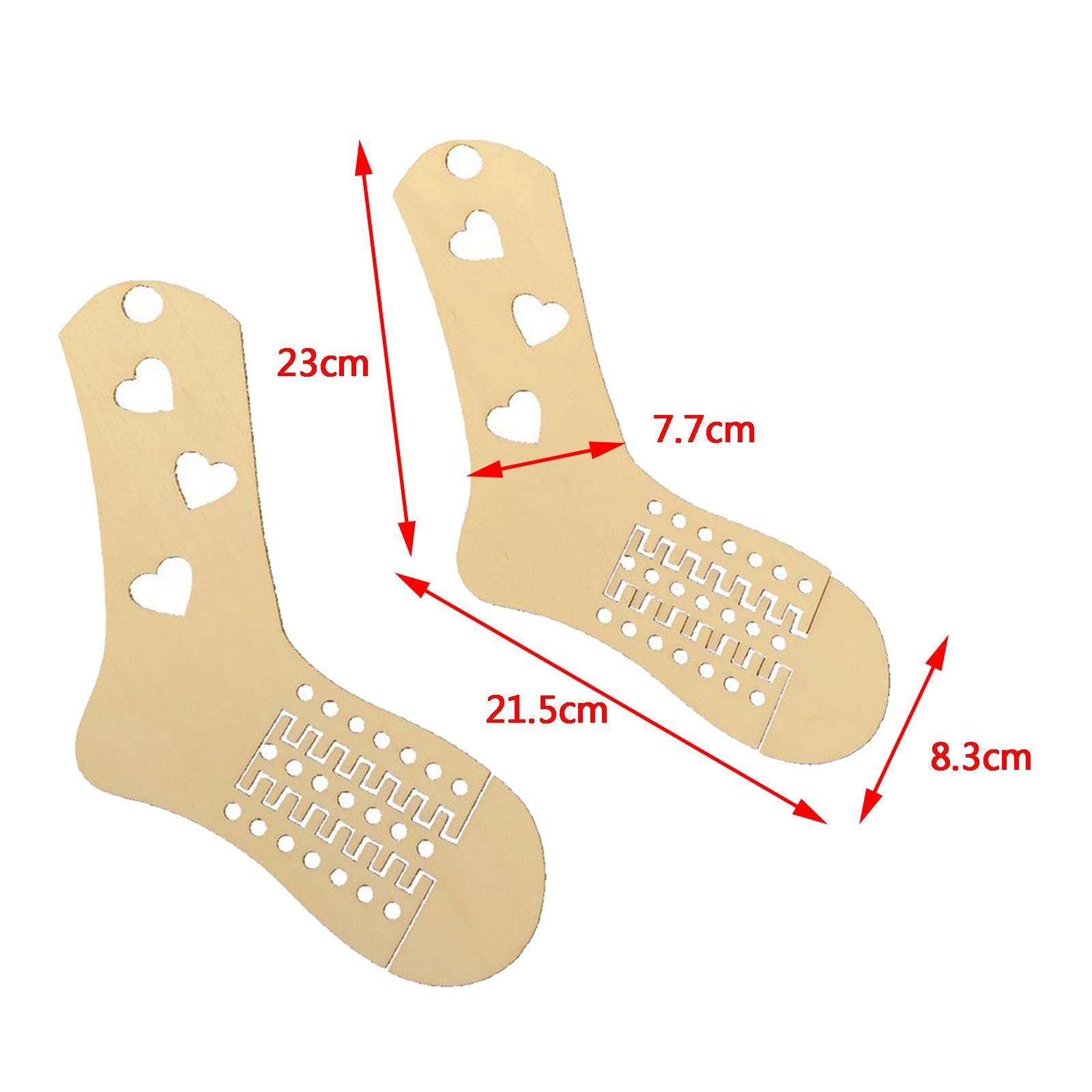 2Pcs Sock Blockers Knitting Mold for Craft Lovers Beginners Heart Pattern