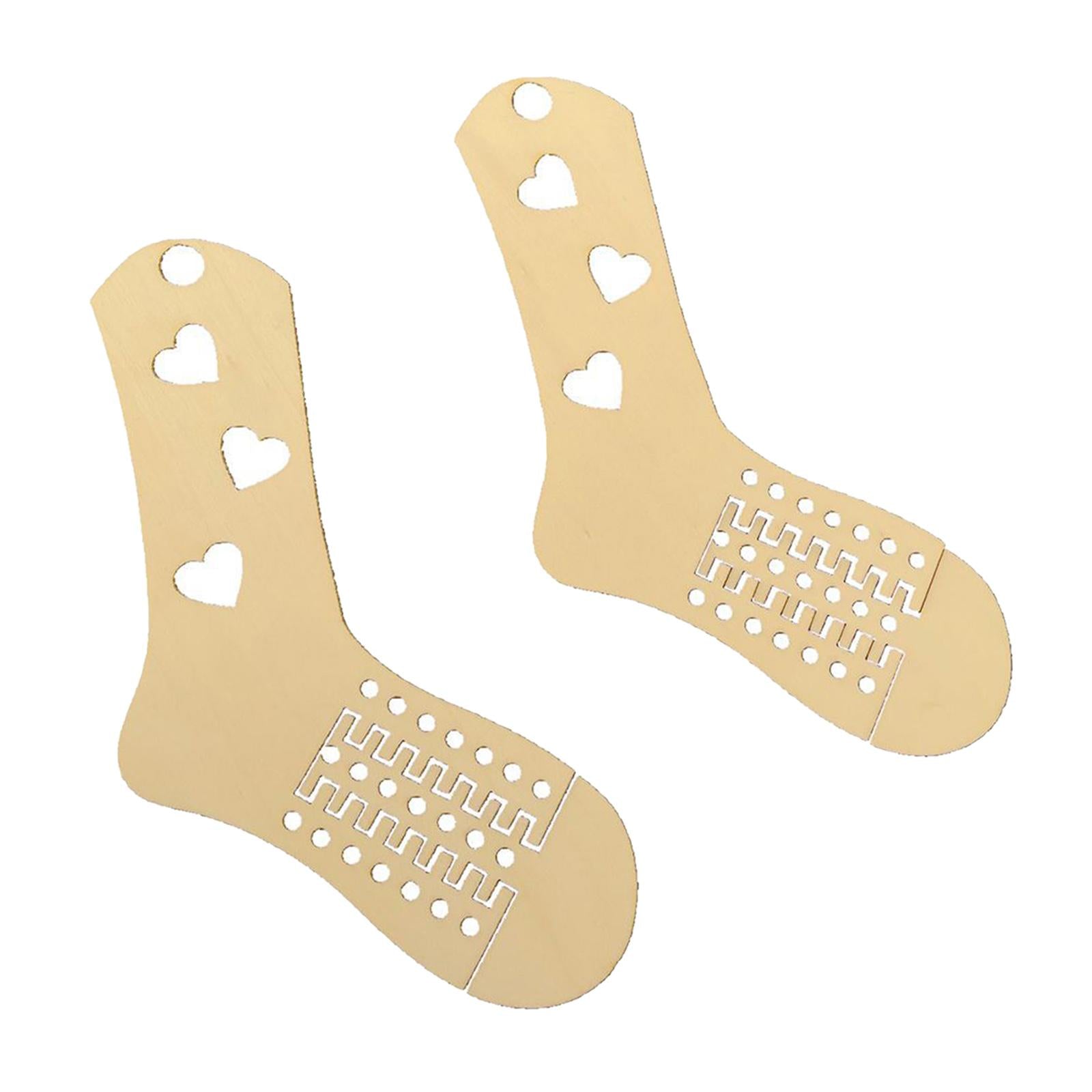 2Pcs Sock Blockers Knitting Mold for Craft Lovers Beginners Heart Pattern