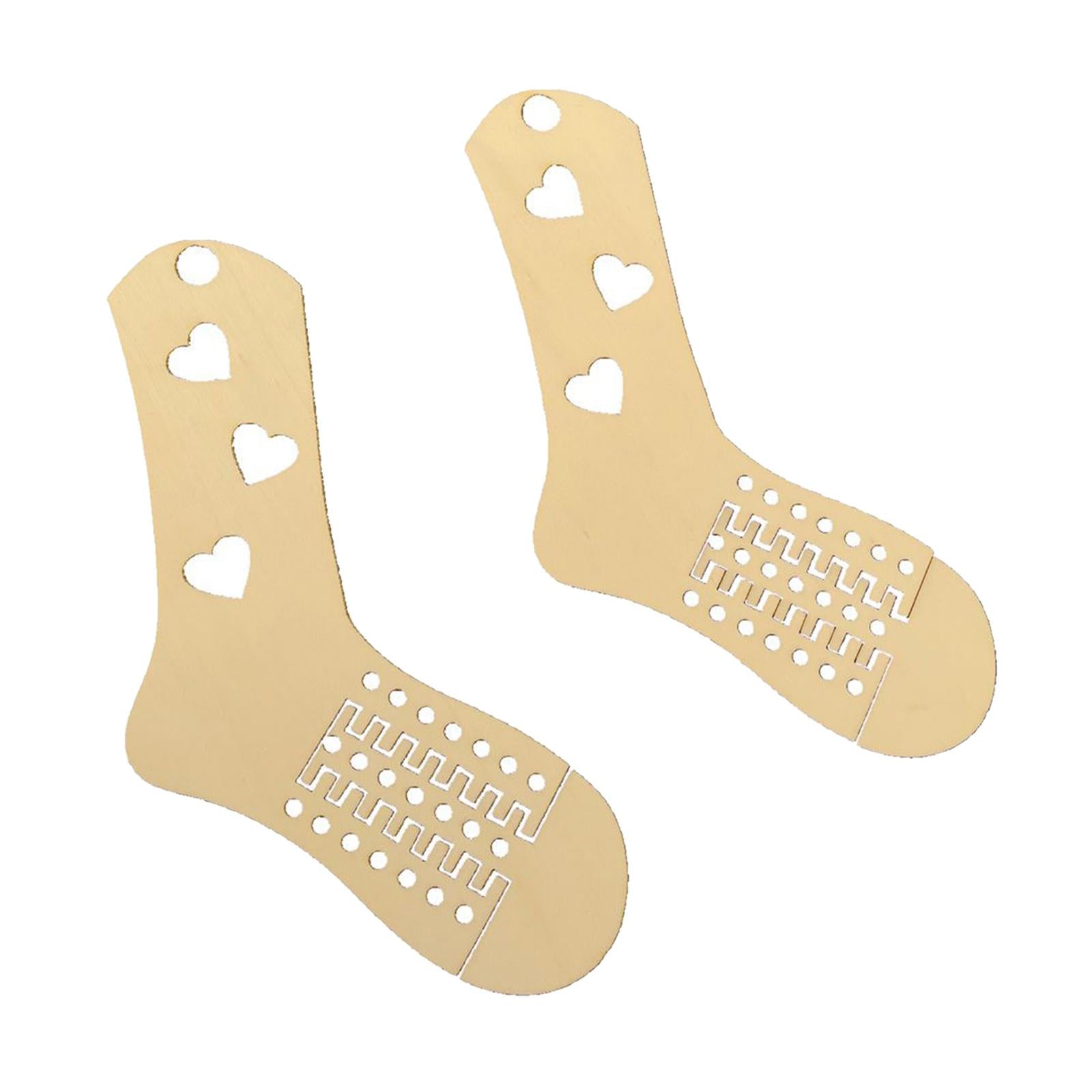 2Pcs Sock Blockers Knitting Mold for Craft Lovers Beginners Heart Pattern