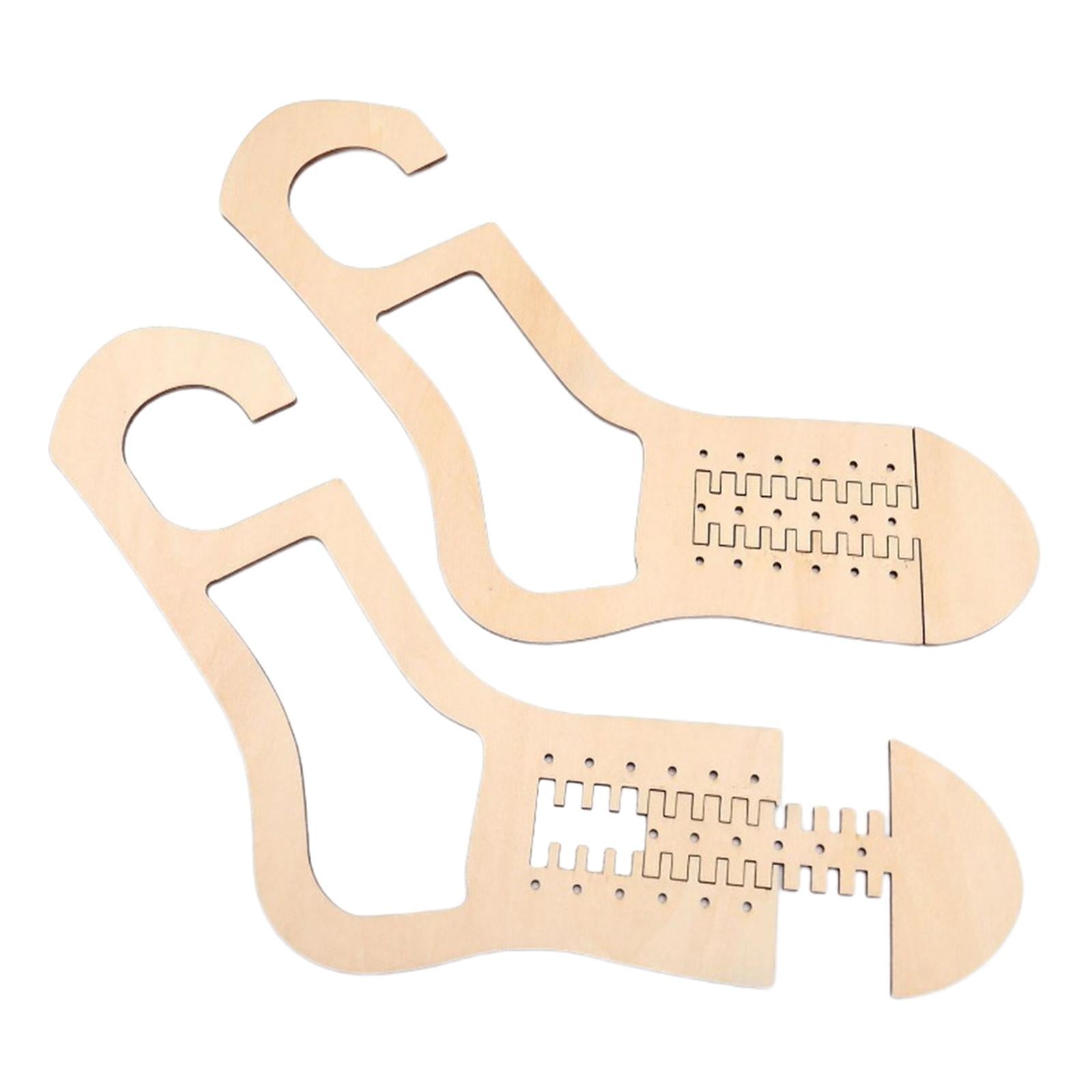 2Pcs Sock Blockers Knitting Mold for Craft Lovers Beginners Hollow Pattern