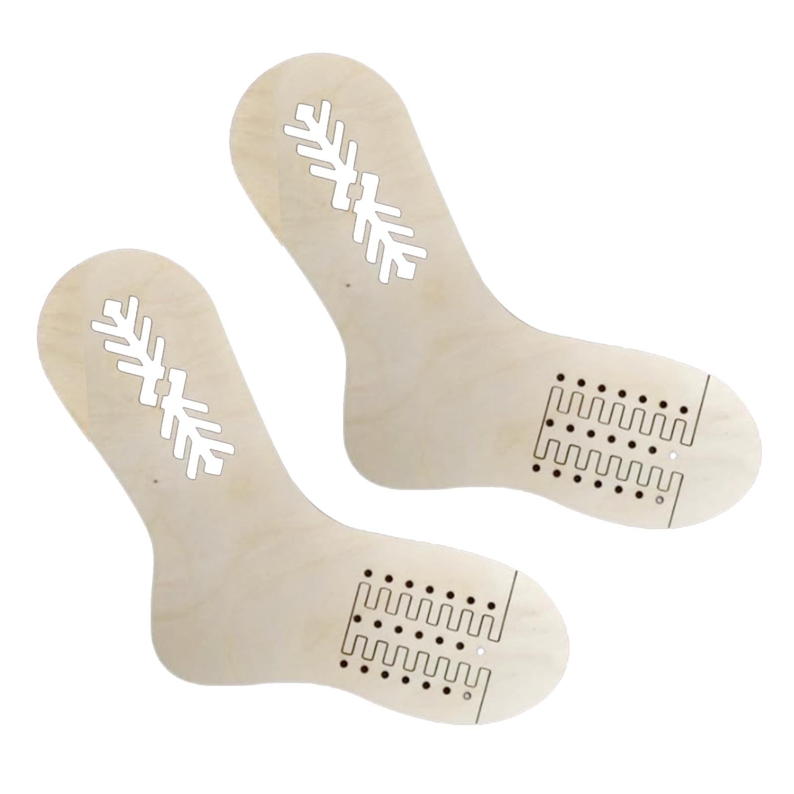 2Pcs Sock Blockers Knitting Mold for Craft Lovers Beginners Stripe Pattern