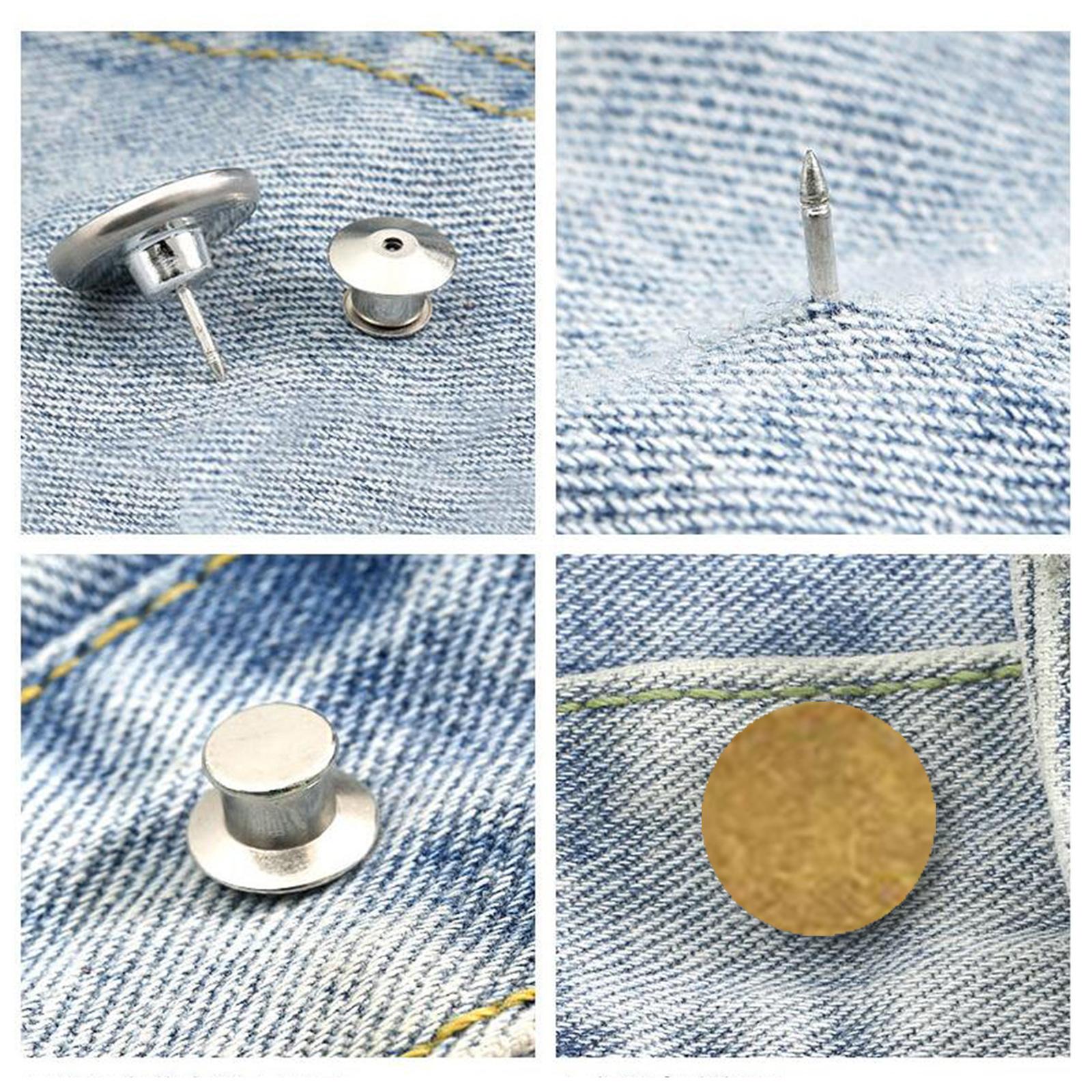 Jean Waist Buckle Button Durable Replacement for Pants Shorts Kids Bronze