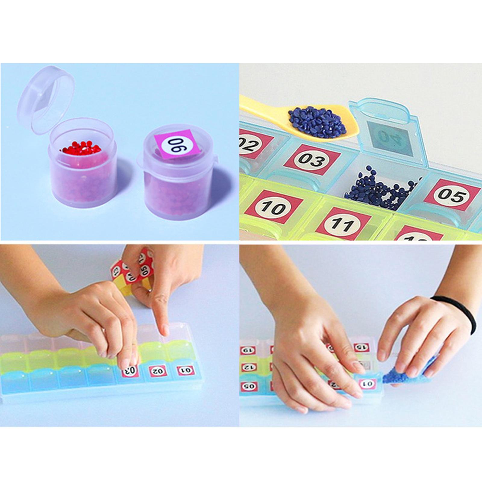 Diamond Painting Tools Kit DIY Storage Box Craft Drill Pens Trays 93 Pieces