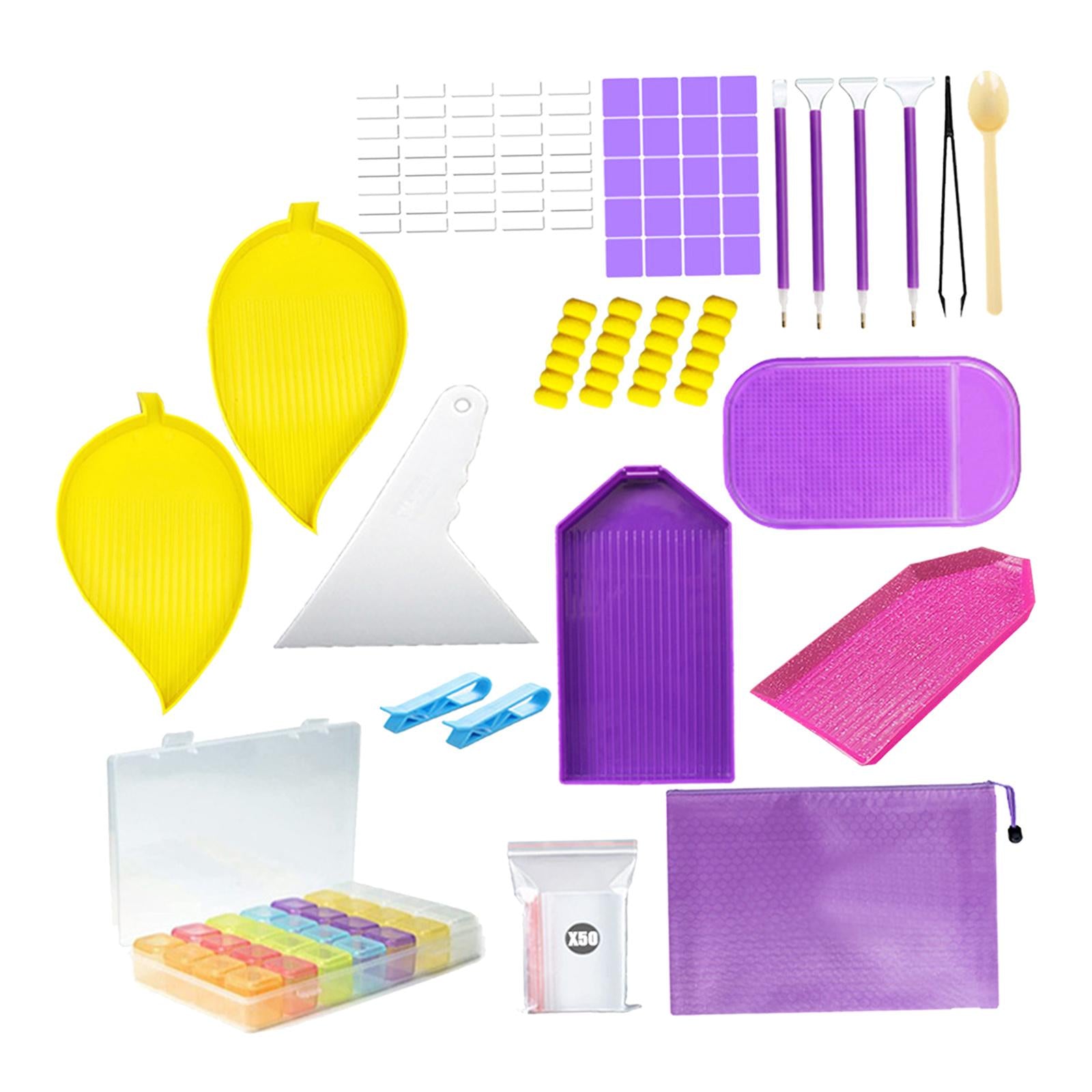 Diamond Painting Tools Kit DIY Storage Box Craft Drill Pens Trays 93 Pieces
