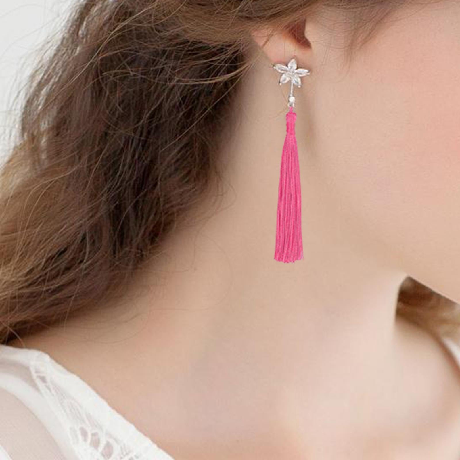300Pieces Tassel Pendants DIY Keyring Earrings Jewelry Making Supplies Gift
