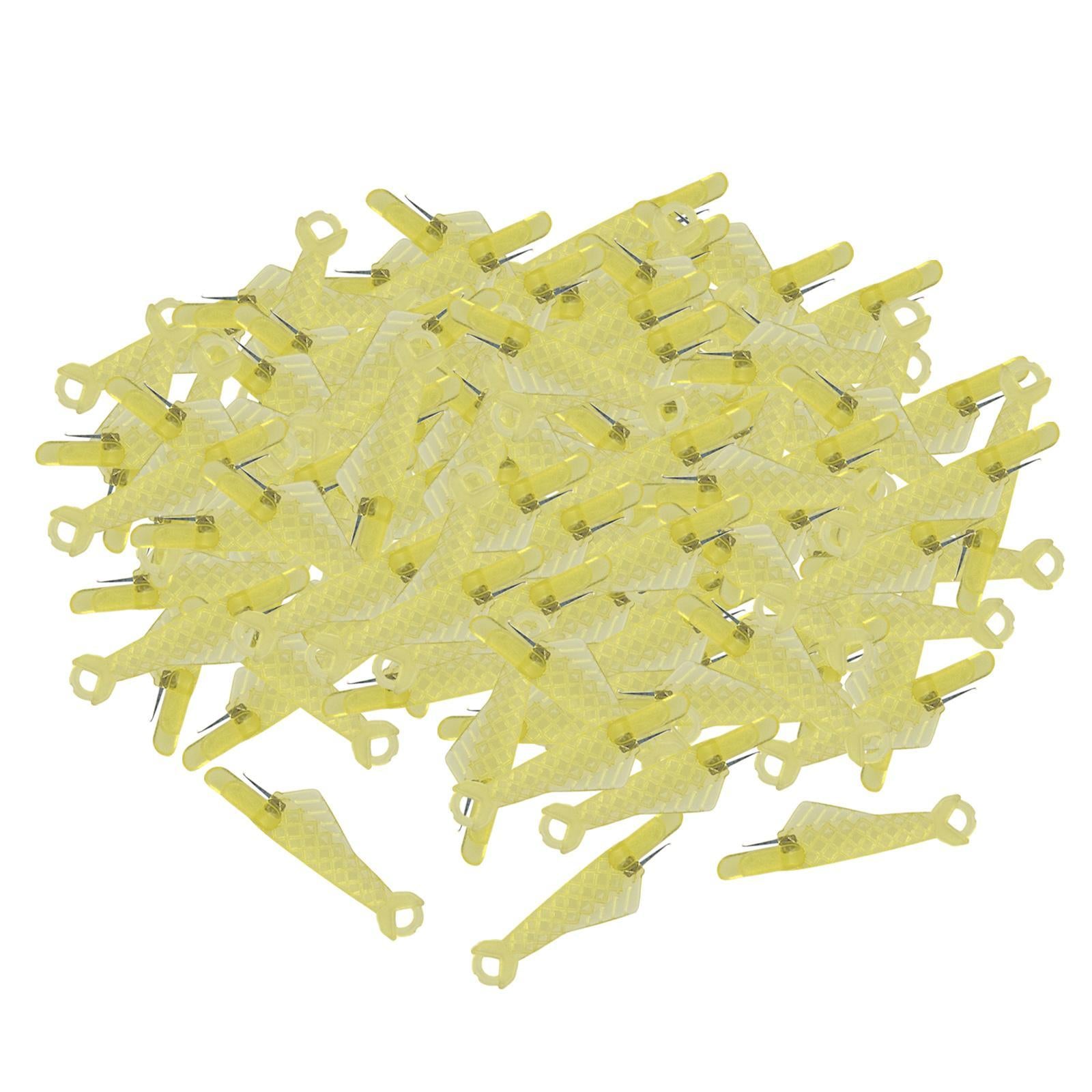 100x Needle Threader Embroidery Cross Stitch Needle Threading Tools Yellow