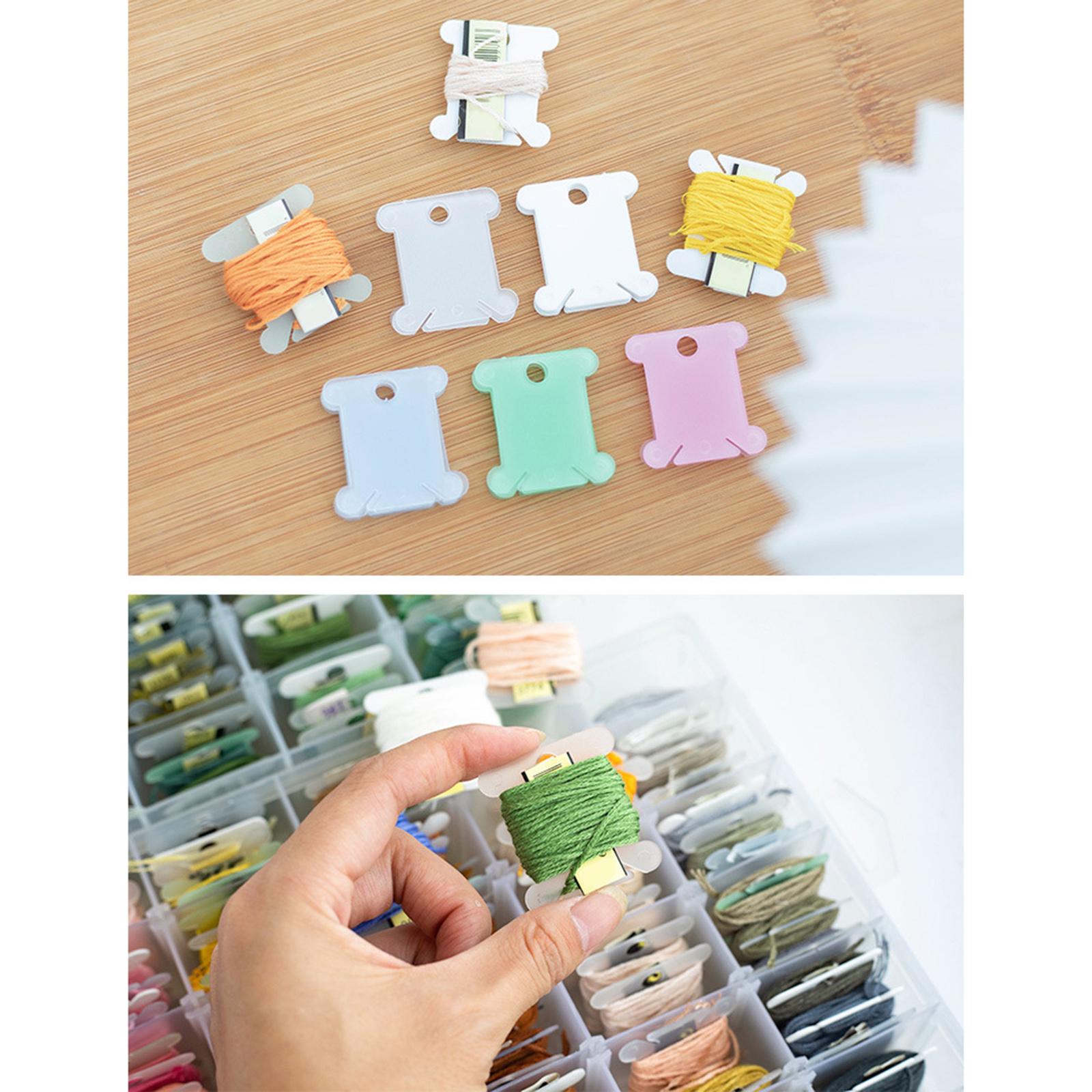 Embroidery Floss Winding Board with Storage Box Sewing 36 grid storage box