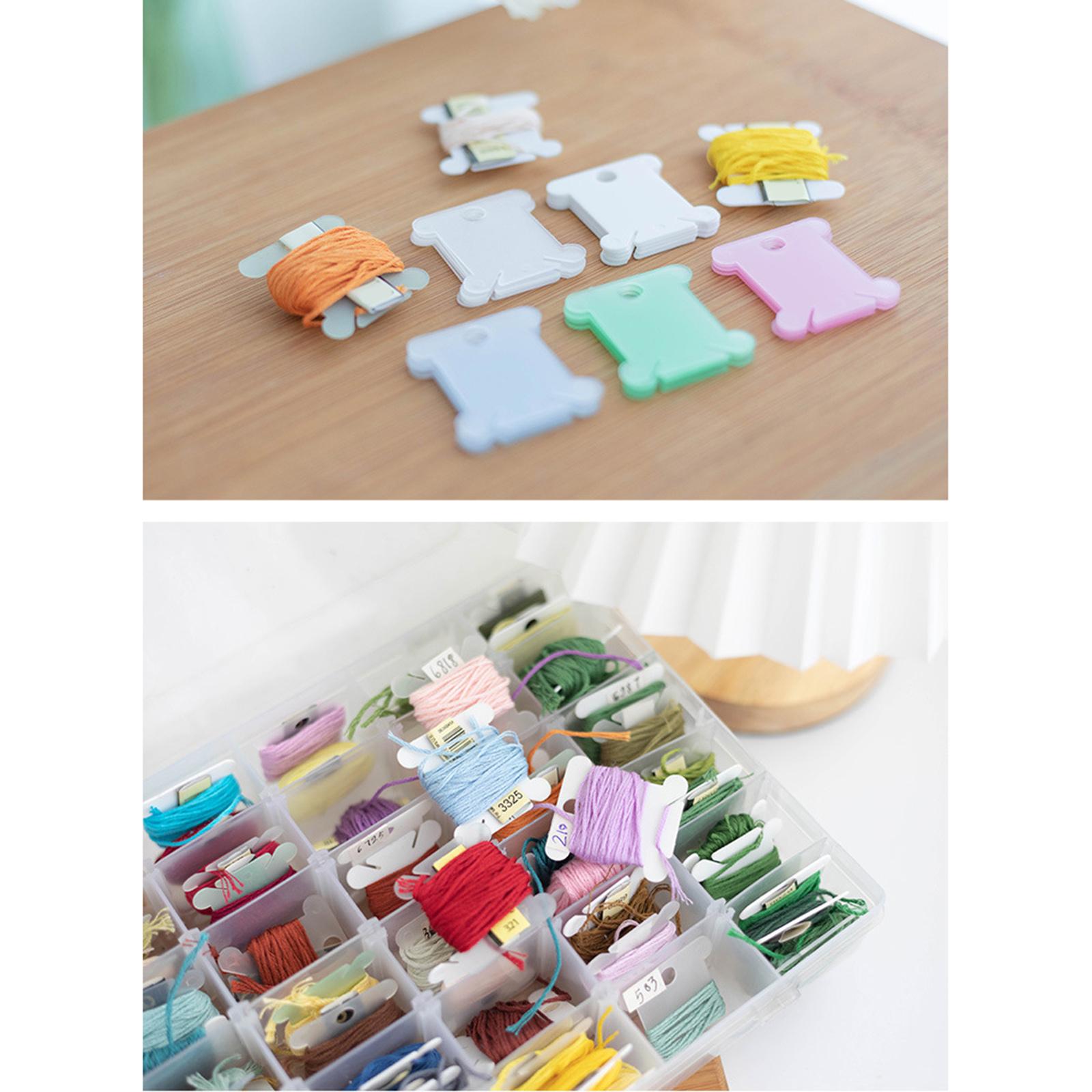 Embroidery Floss Winding Board with Storage Box Sewing 36 grid storage box