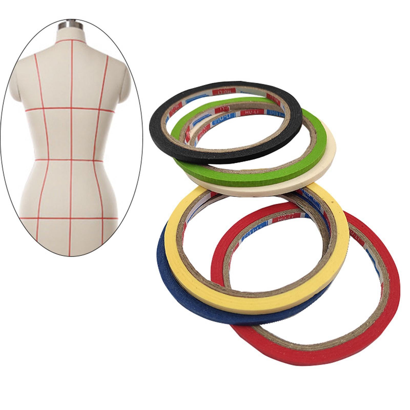 10 Rolls Grid Marking Tape Self-Adhesive Narrow Finishing for Sewing White