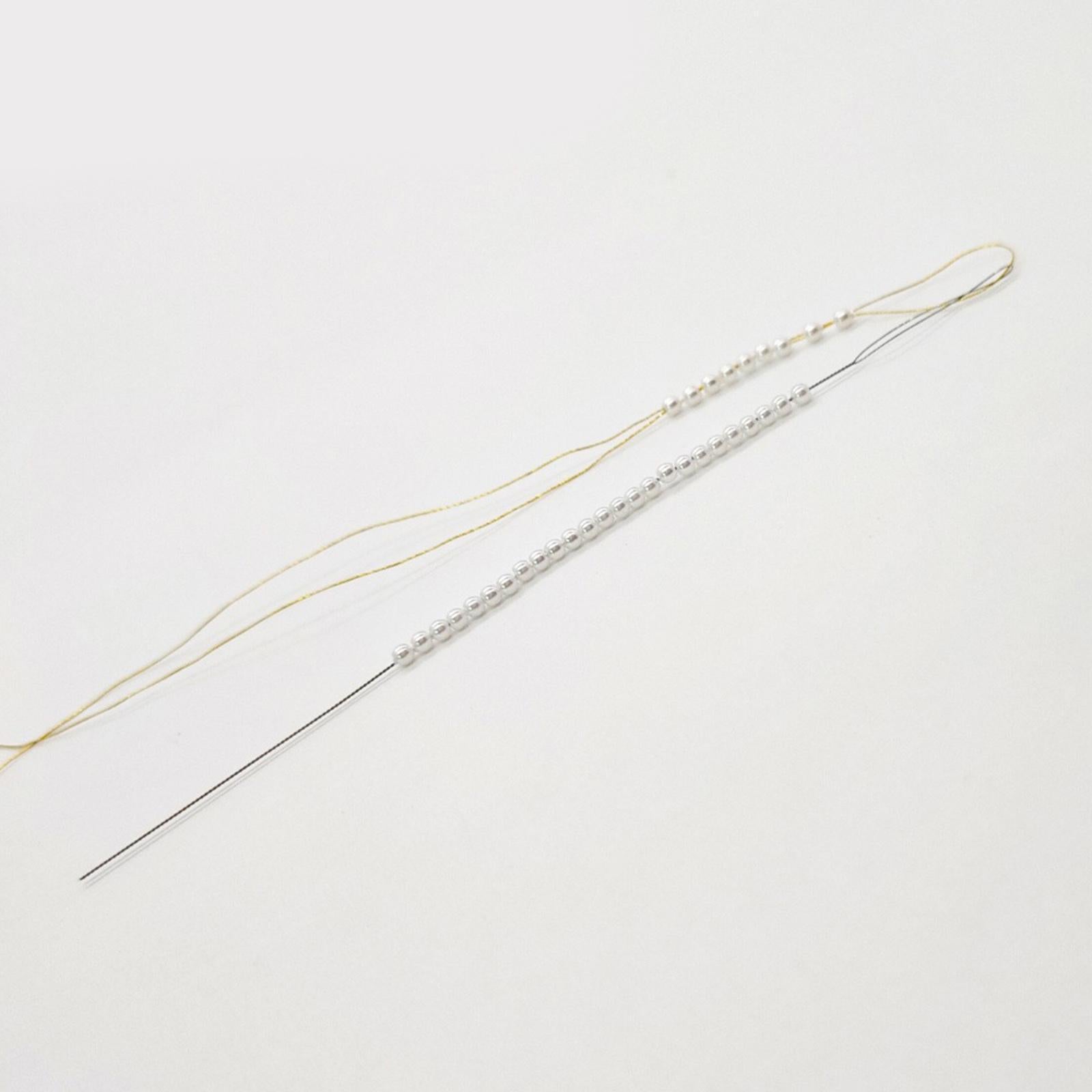 10Pcs Large Eye Sharp Needles Bracelet Beading Hand Sew Needle Easy Thread